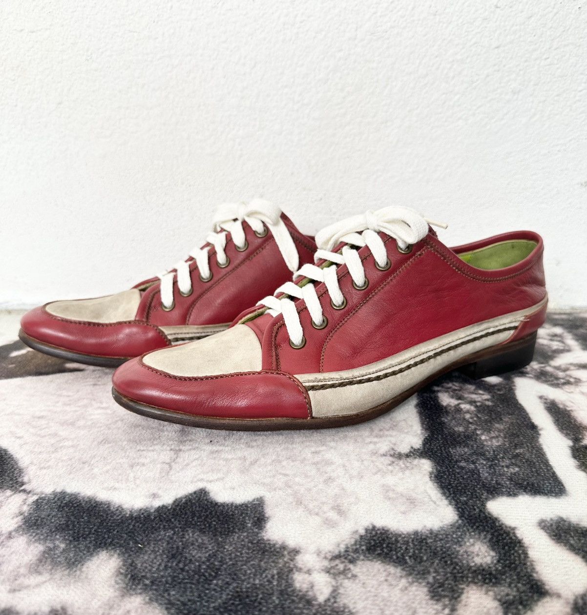 00's Alfredo Bannister avantgarde leather shoes