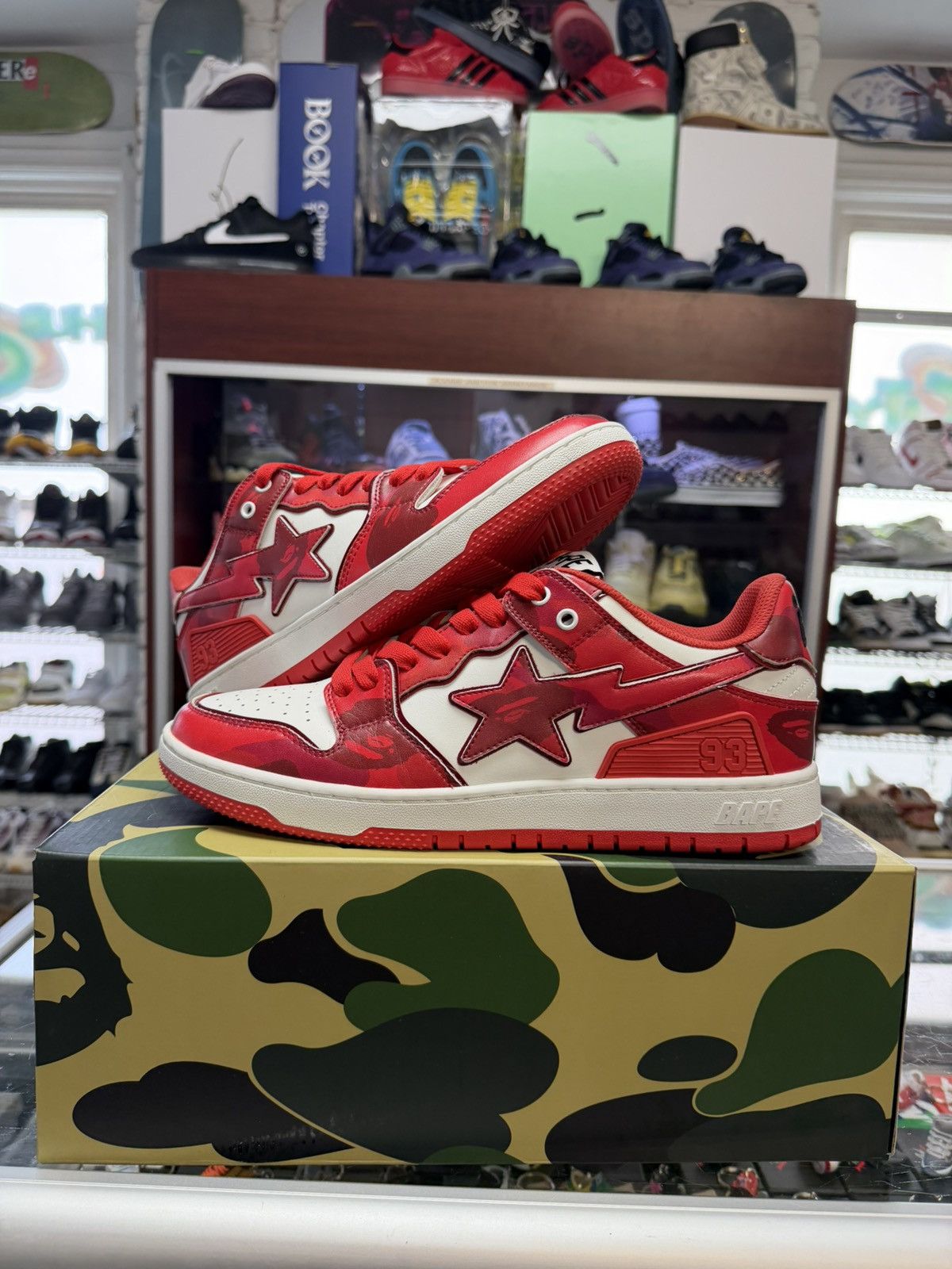 Bape Bape Bapesta Red Camo (White/Red) Size US 11 / EU 44 - 1 Thumbnail