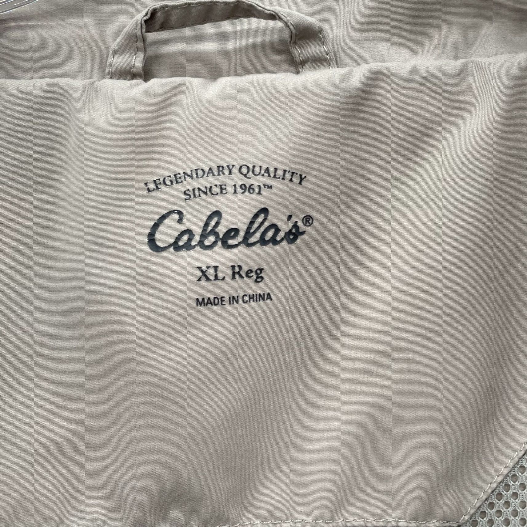 Vintage Cabela's Windbreaker XL Beige Outdoor Performance Sportswear Preppy 90s Golf Men Size US XL / EU 56 / 4 - 6 Thumbnail