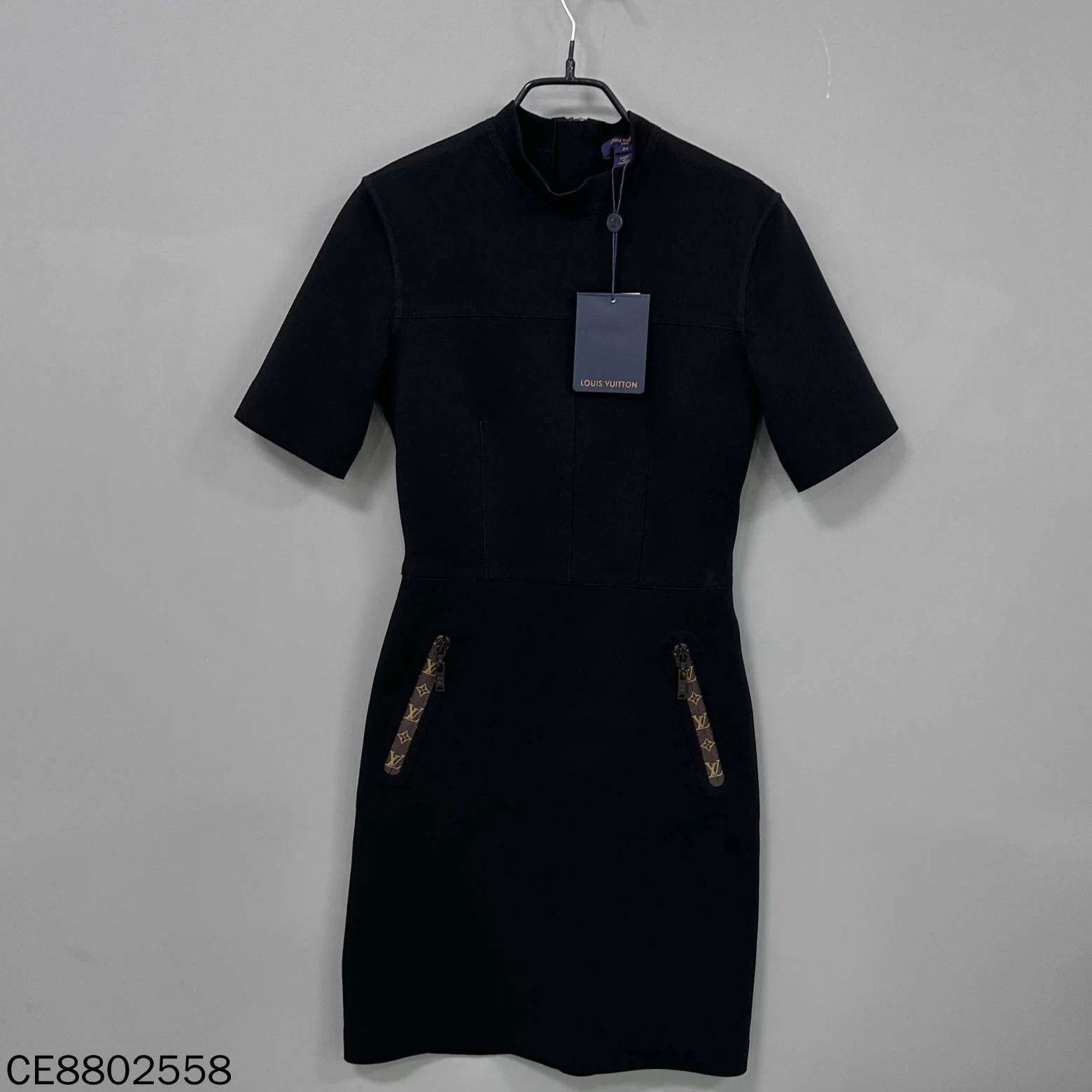 Louis Vuitton Louis Vuitton Women's Black Monogram Leather Dress 34 Size XS / US 0-2 / IT 36-38 - 1 Thumbnail