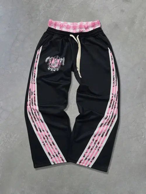 Japanese Brand Haseki x Koga DRIP Loose Stripe Y2K Sweatpants Size US 30 / EU 46 - 7 Thumbnail