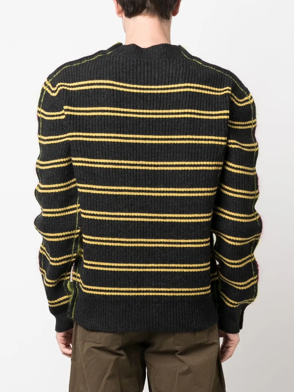 Marni o1w1db10125 Striped Mohair-Blend Jumper in Multicolor Size US XL / EU 56 / 4 - 2 Thumbnail