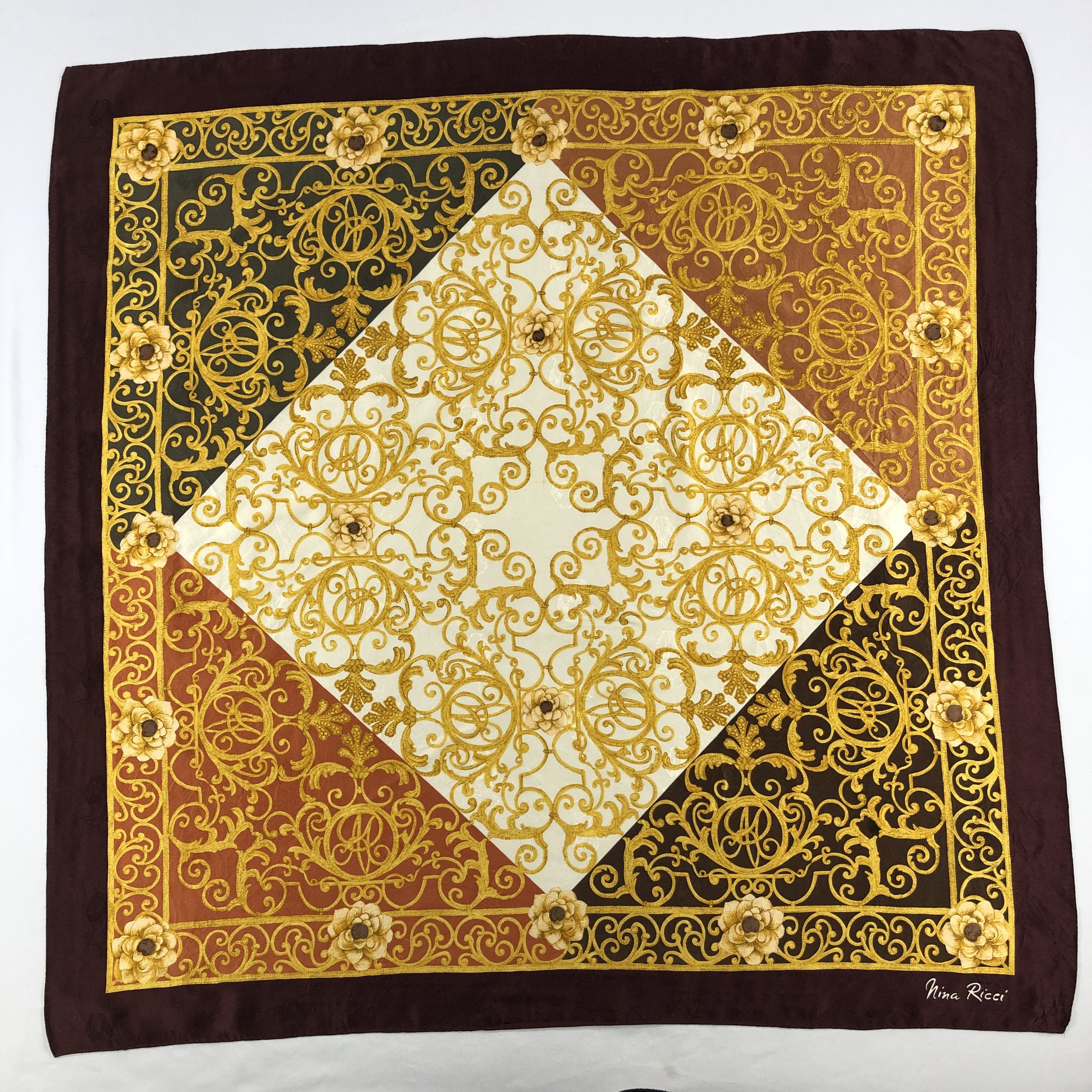 Nina Ricci Vintage Nina Ricci Silk Scarf Size ONE SIZE - 2 Thumbnail