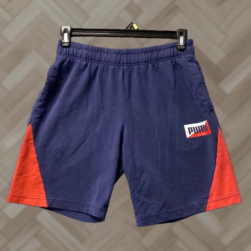 Puma PUMA Cat Training Athletic Shorts Mens Blue/Red Casual Gym Bottoms Medium/112-33 Size US 31 - 1 Thumbnail