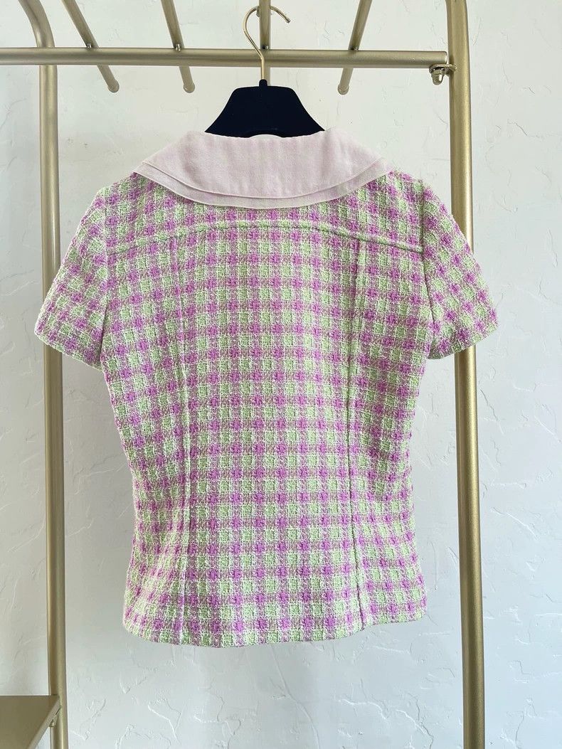 Chanel Chanel 25s pink plaid jacket Size XXS / US 00 / IT 34 - 2 Thumbnail