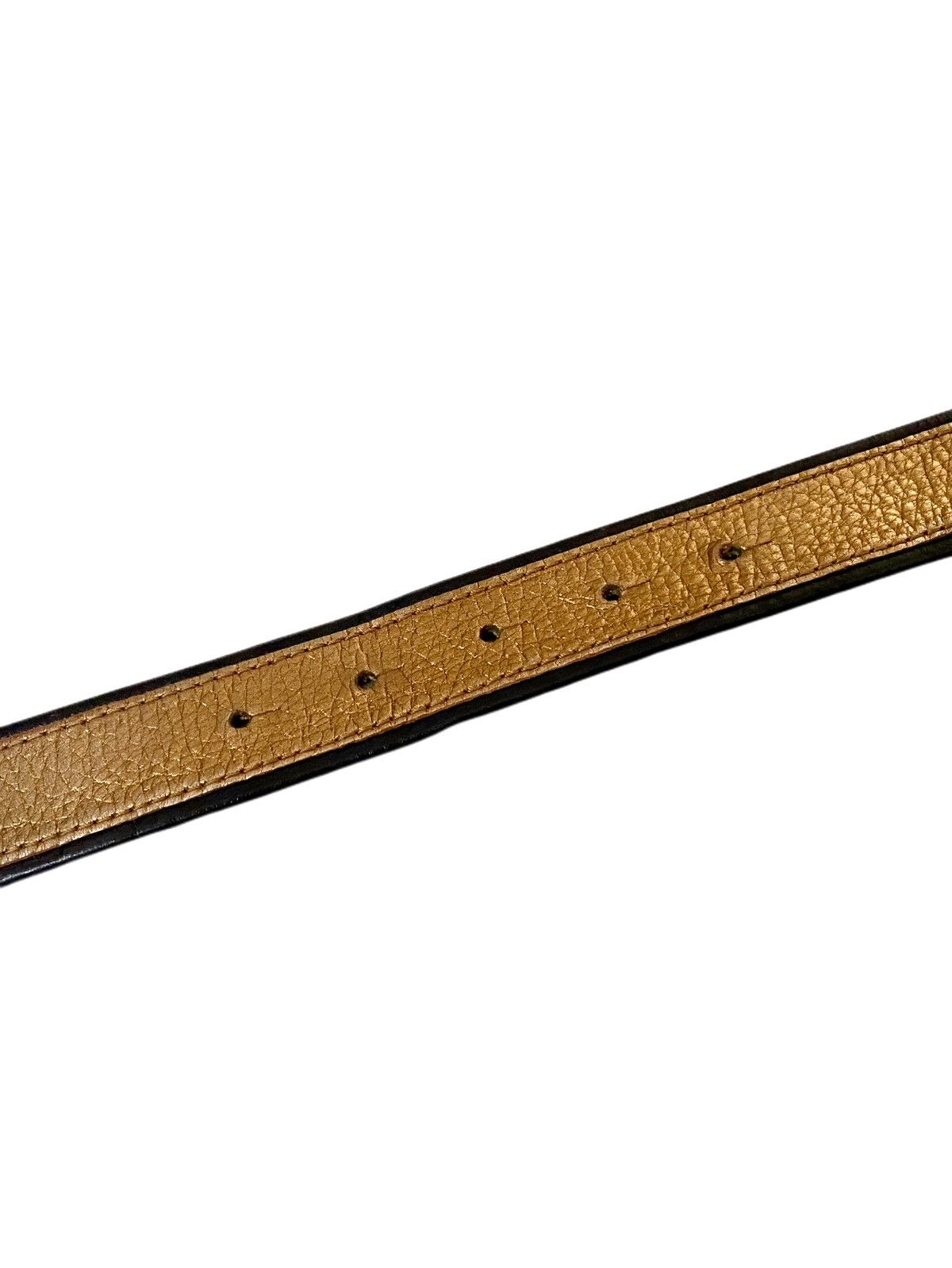 Dolce & Gabbana × Vintage Dolce&Gabbana Gold Leather Belt Logo Buckle Size ONE SIZE - 5 Thumbnail