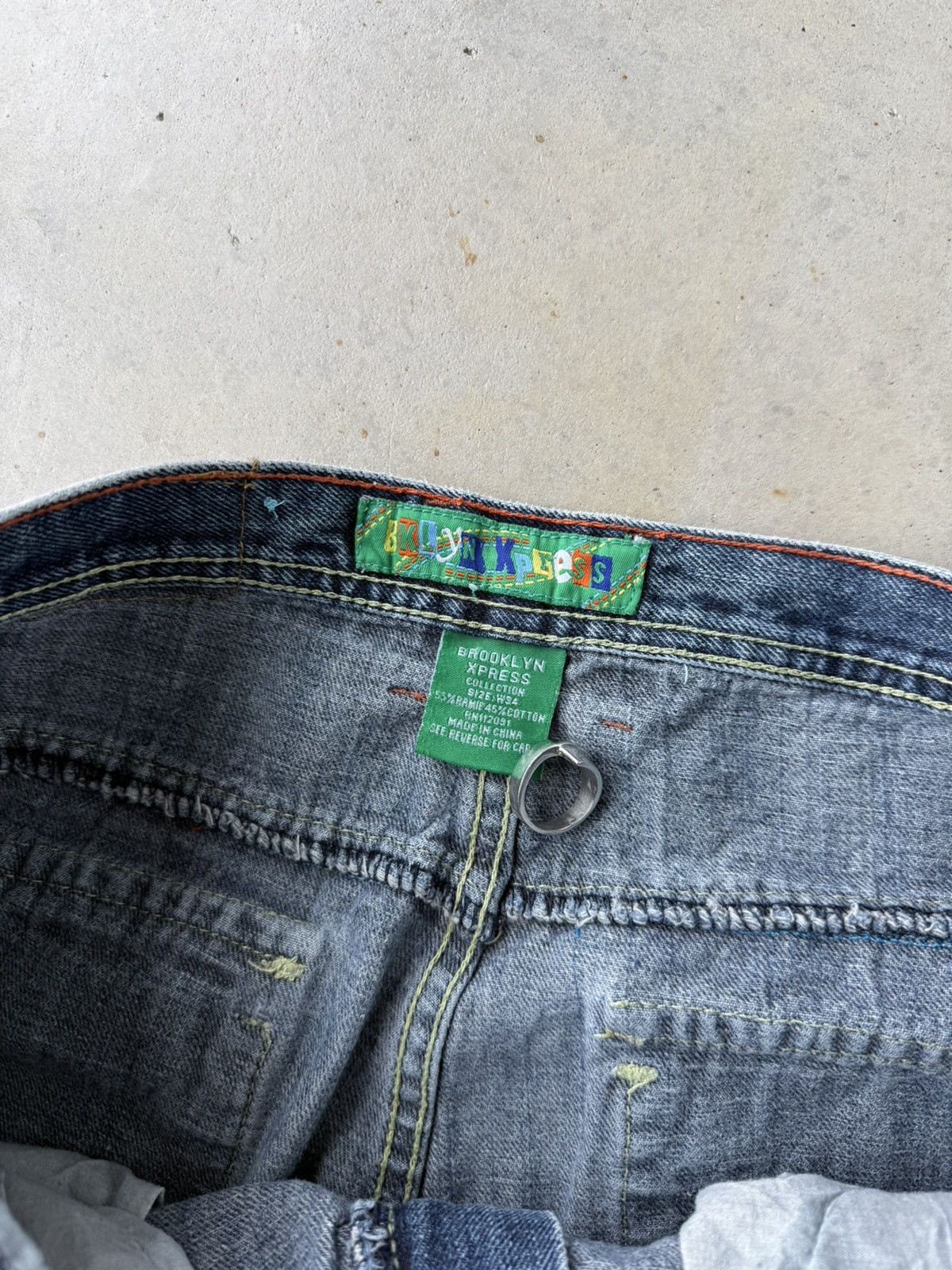 Brooklyn Xpress Vintage Y2K Brooklyn Xpress Baggy Denim Shorts Size US 34 / EU 50 - 6 Thumbnail
