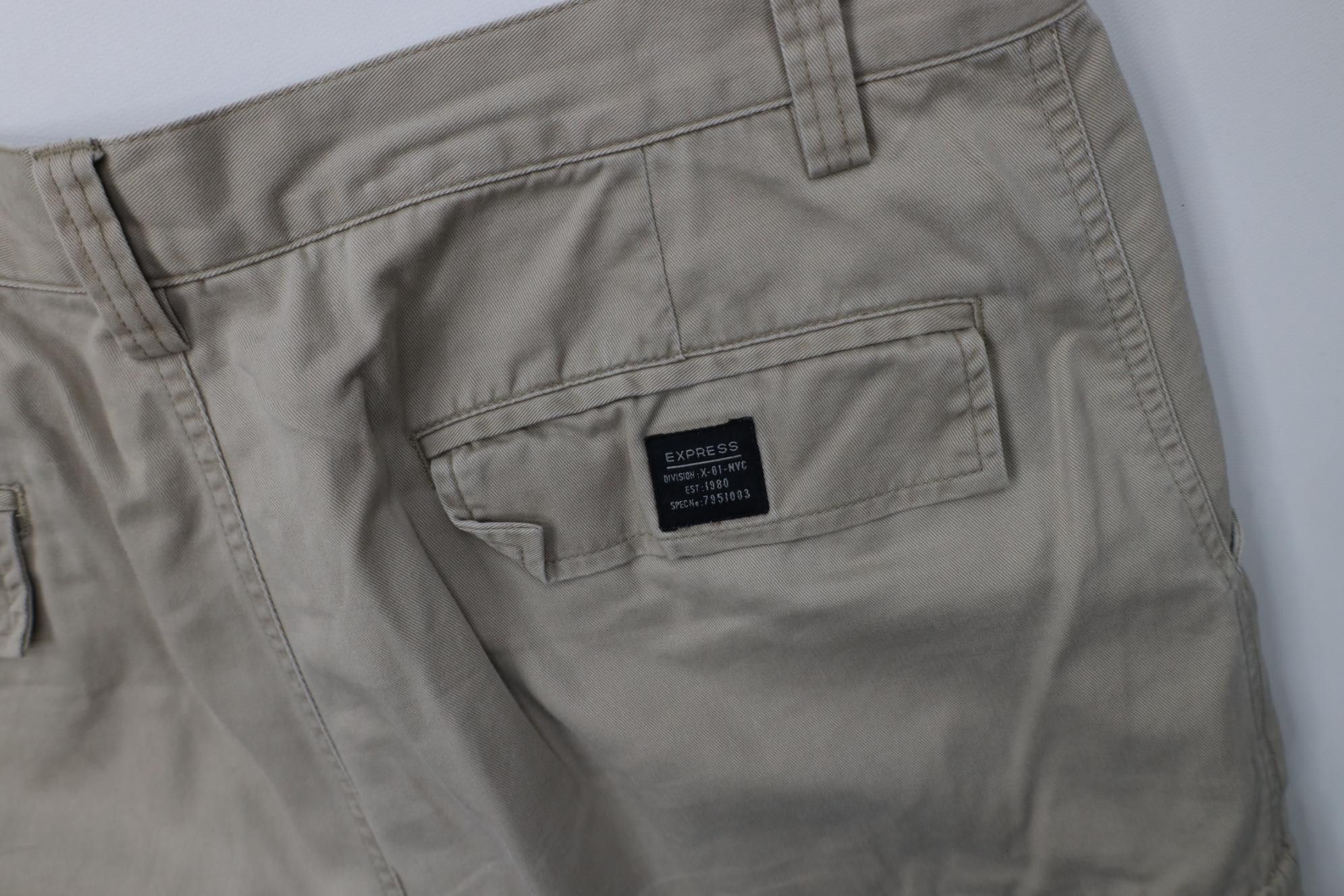Express Vintage Y2K 2002 Express Baggy Wide Leg Cargo Pants Beige Size US 36 / EU 52 - 16 Thumbnail