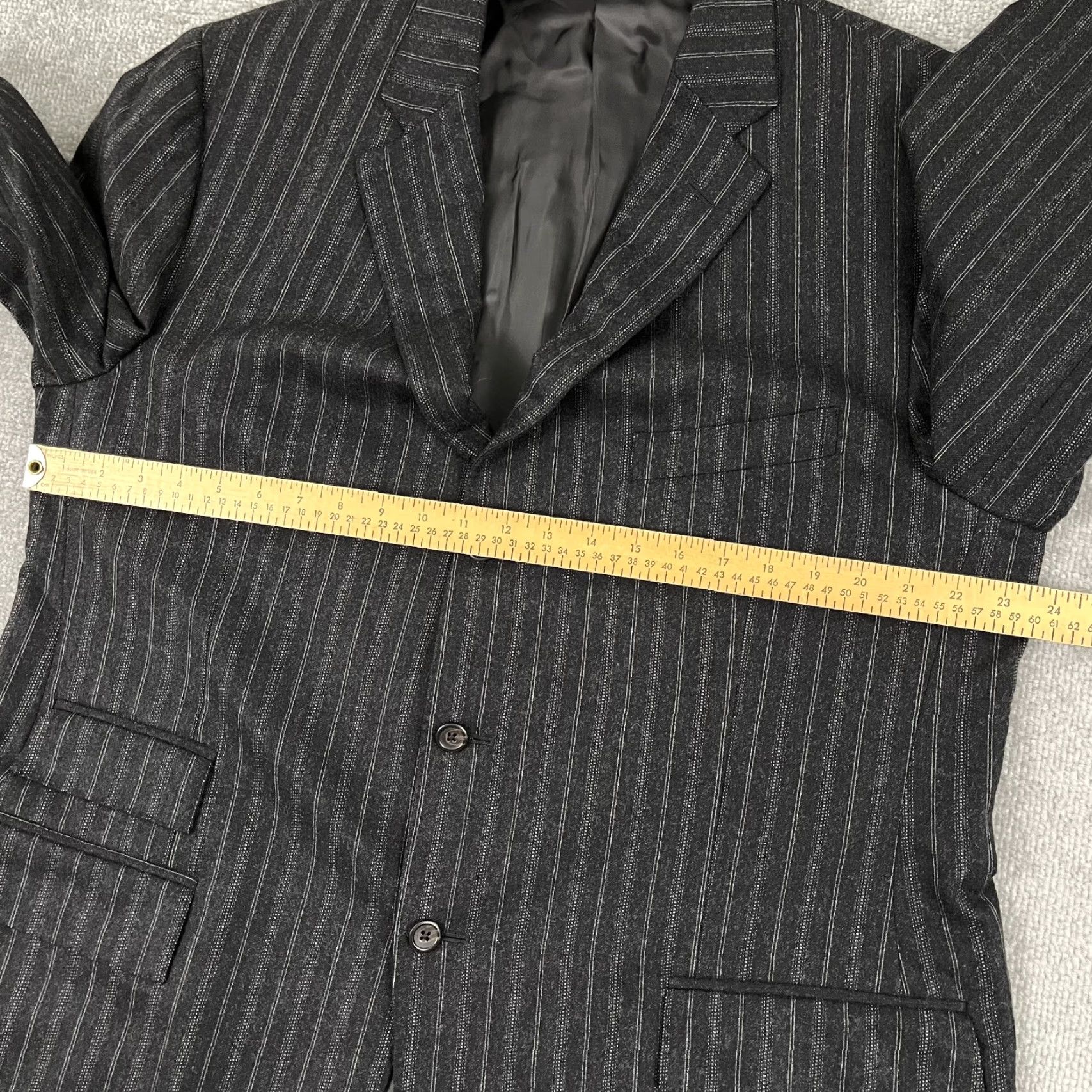 Polo Ralph Lauren Polo Ralph Lauren Blazer Mens 46 L Wool Cashmere Gray Striped Suit Coat Italy Size US XXL / EU 58 / 5 - 6 Thumbnail