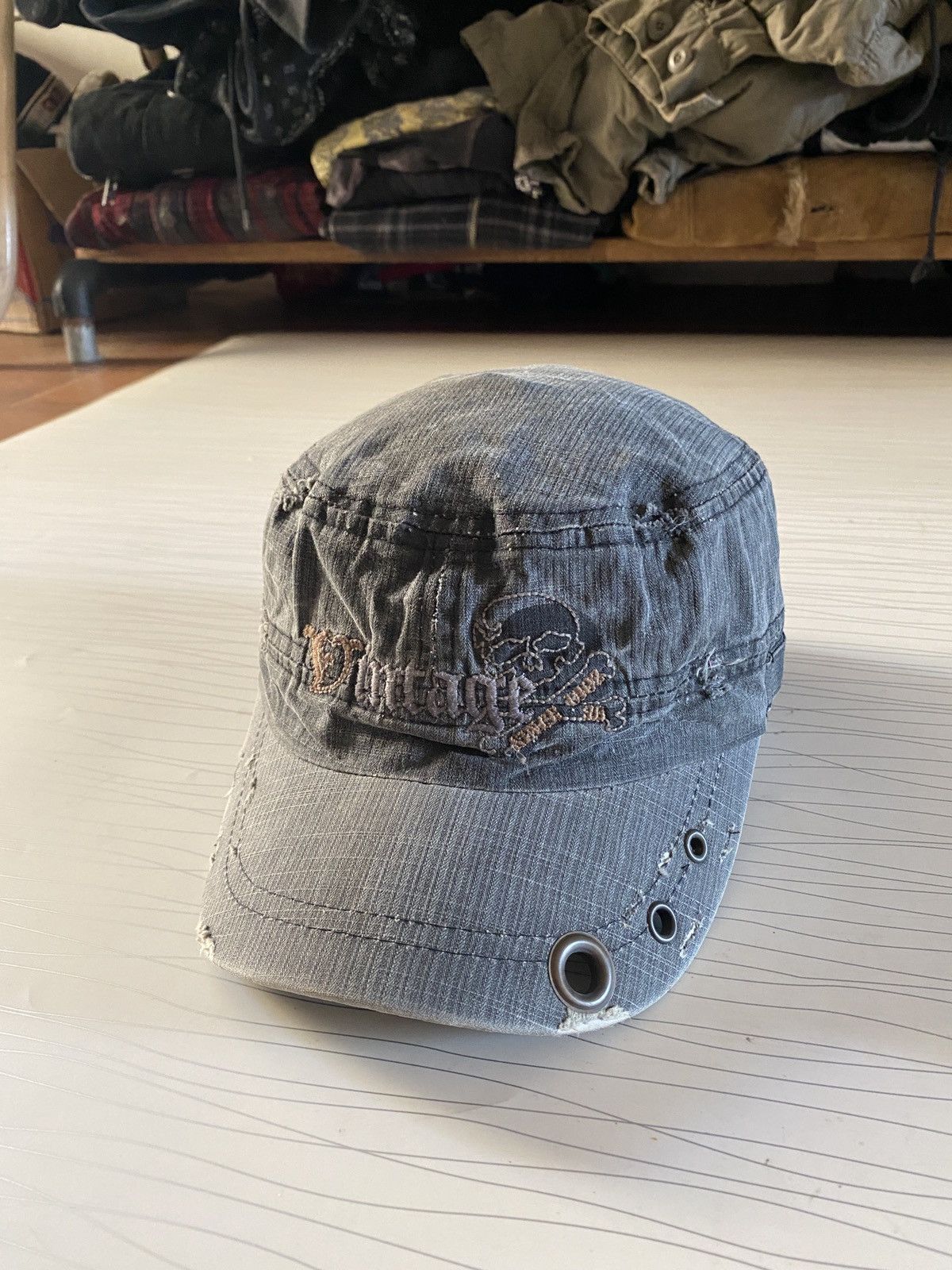 If Six Was Nine Studded metal skull Patrol cap Size ONE SIZE - 2 Thumbnail
