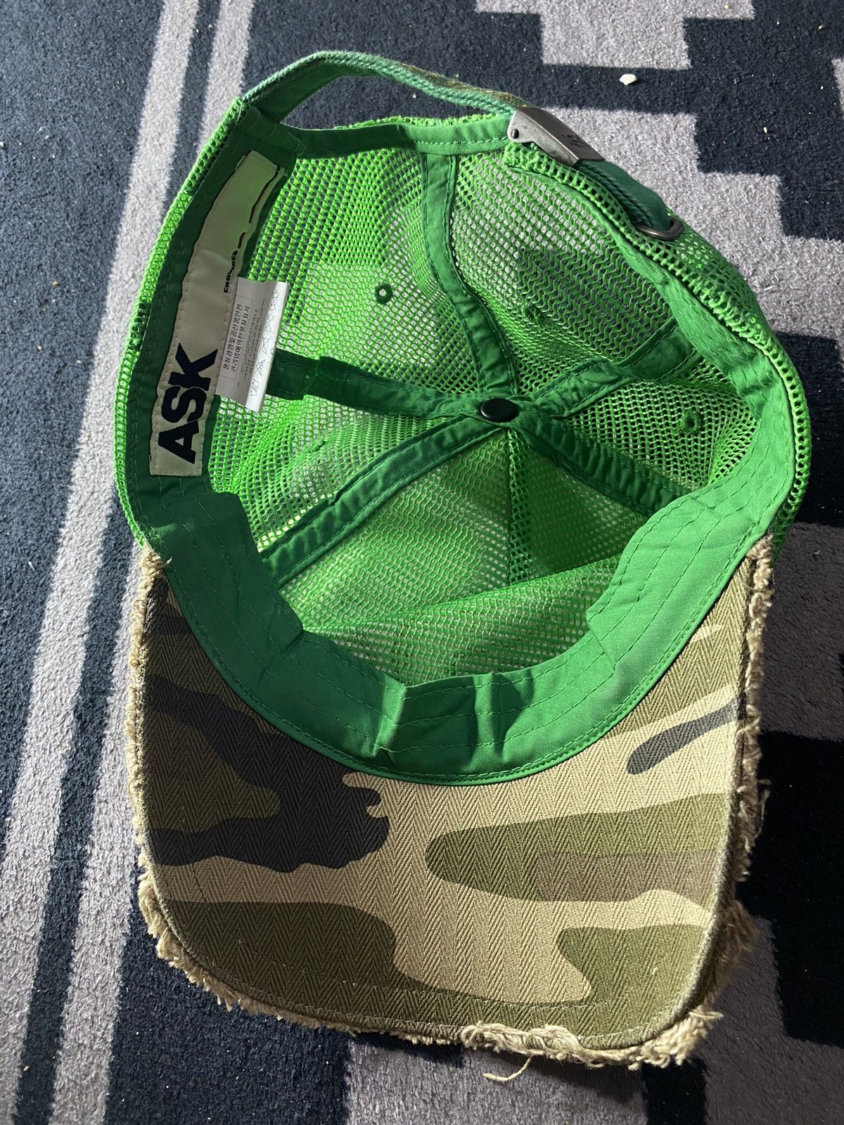 Hysteric Glamour × Japanese Brand Vintage ask enquired camo distressed trucker hats Size ONE SIZE - 6 Thumbnail