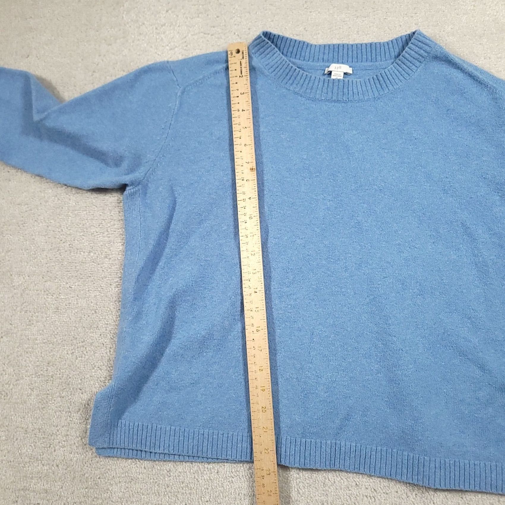 J. Jill J. Jill Sweater Women Medium Blue Crewneck Long Sleeve Knit Pullover Regular Fit Size M / US 6-8 / IT 42-44 - 5 Thumbnail