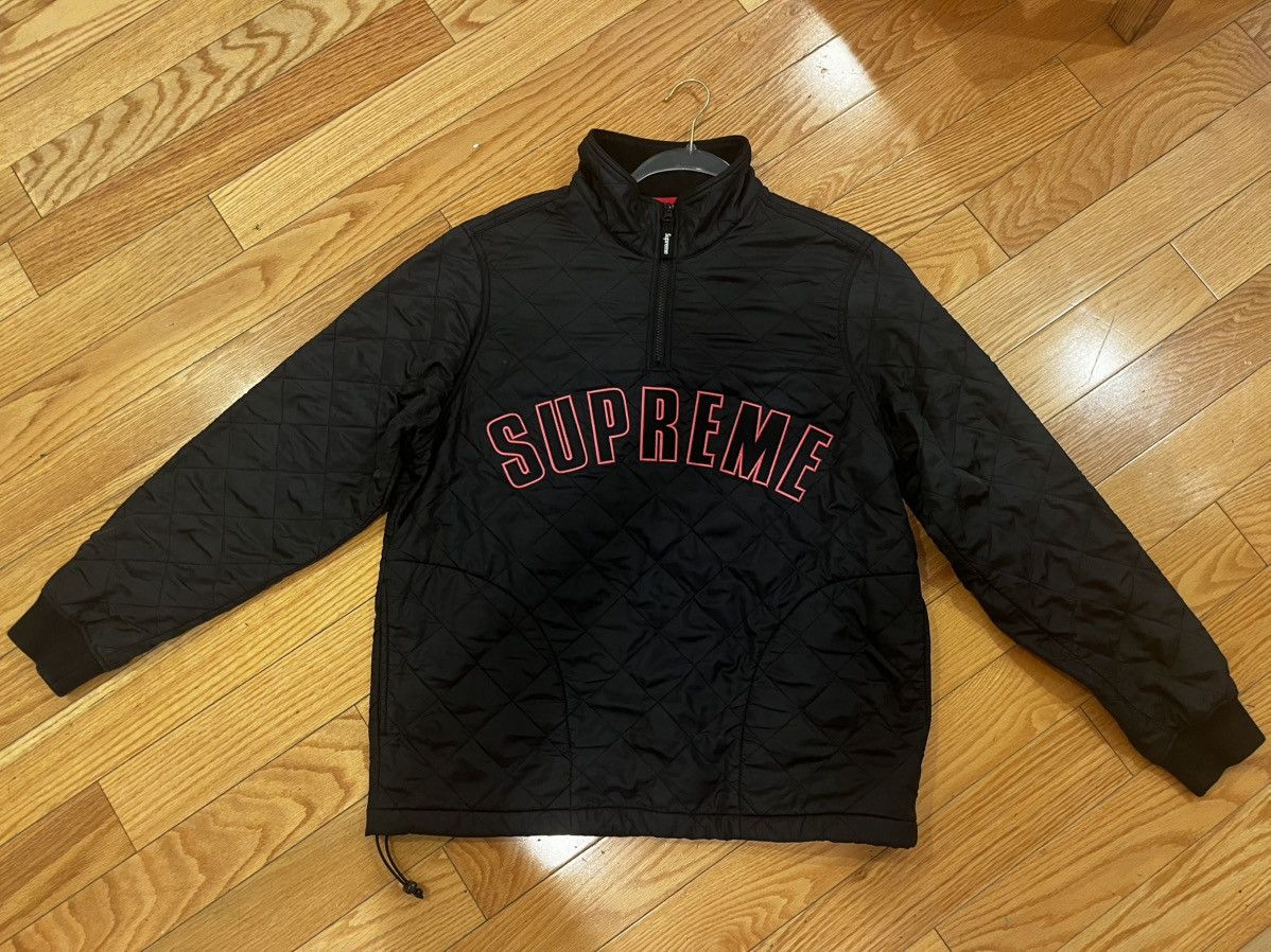 Supreme Supreme Arc Logo Quilted Half Zip Pullover Size M Size US M / EU 48-50 / 2 - 1 Thumbnail