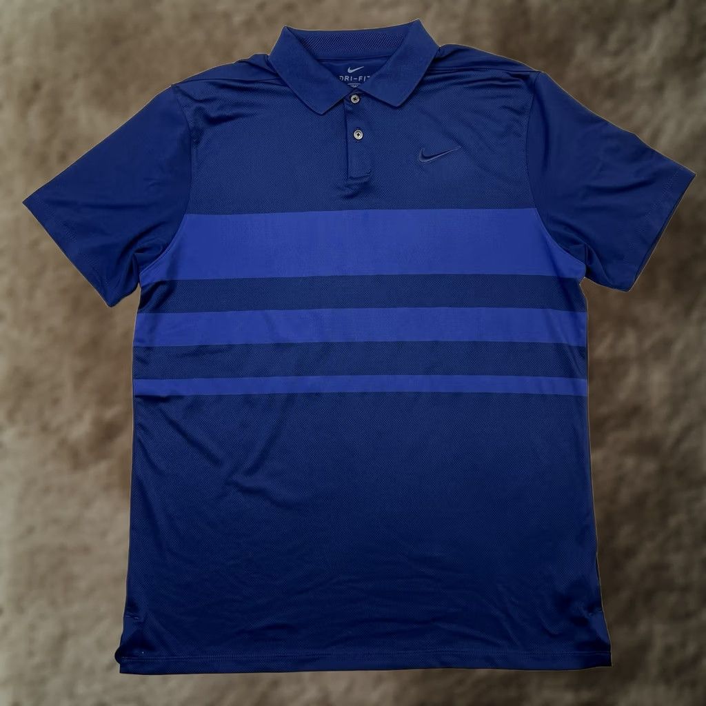 Nike Nike Dri-FIT Vapor Polo Shirt Mens Medium Blue Striped Golf BV0474-492 Size US M / EU 48-50 / 2 - 1 Thumbnail