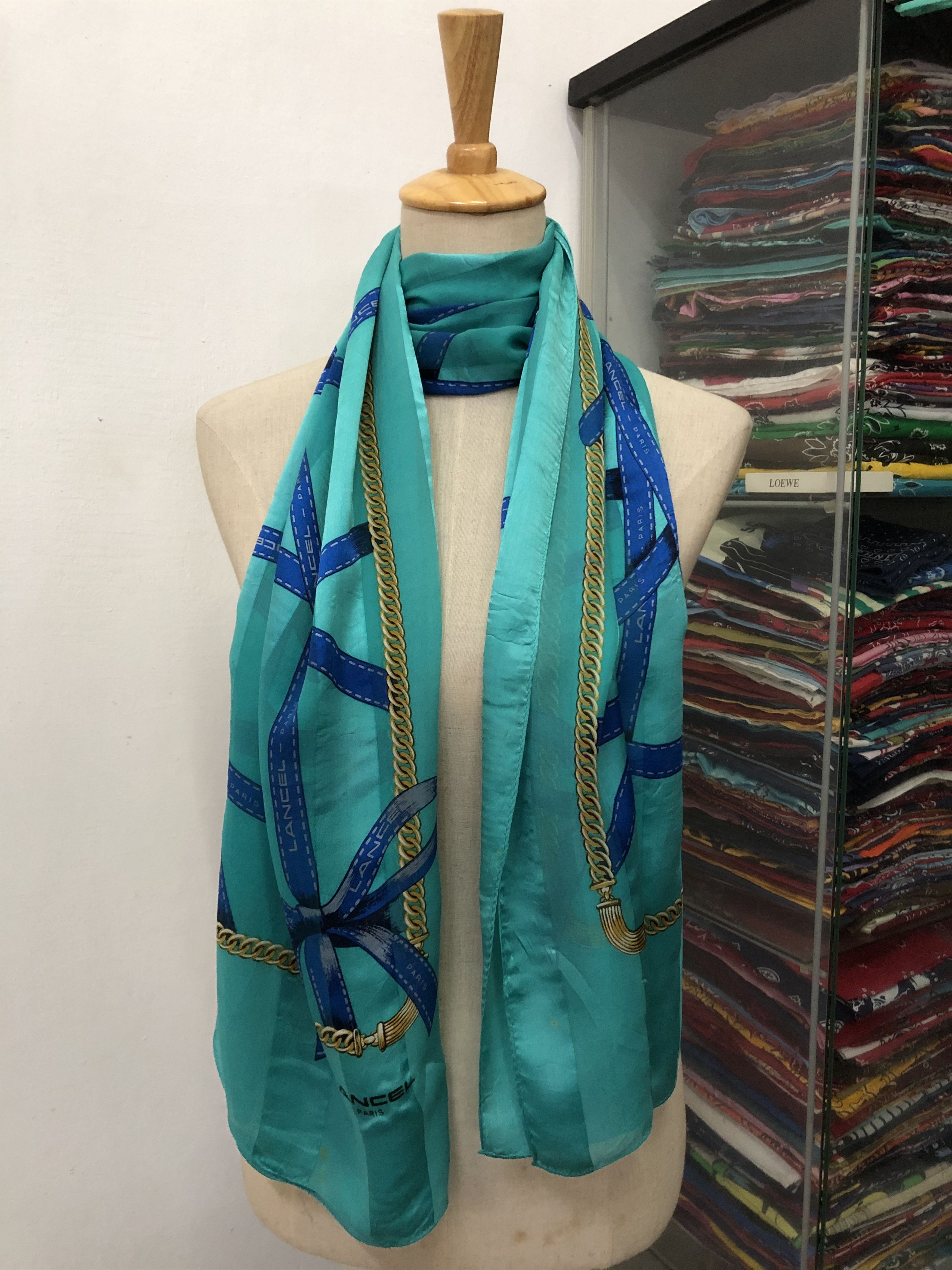 Lancel × Vintage Vintage Lancel Silk Scarf Size ONE SIZE - 1 Thumbnail