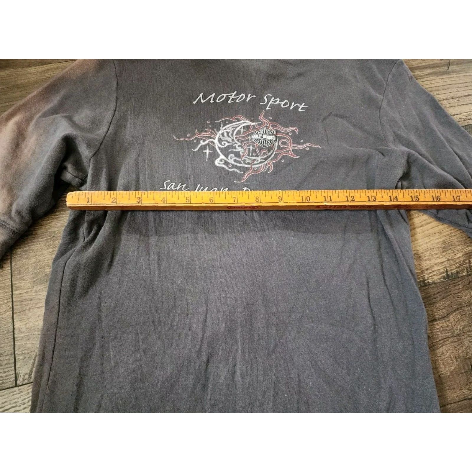 Harley Davidson V-Neck T Shirt Womens XL Harley Davidson San Juan Puerto Rico Distressed Size XL / US 12-14 / IT 48-50 - 3 Thumbnail