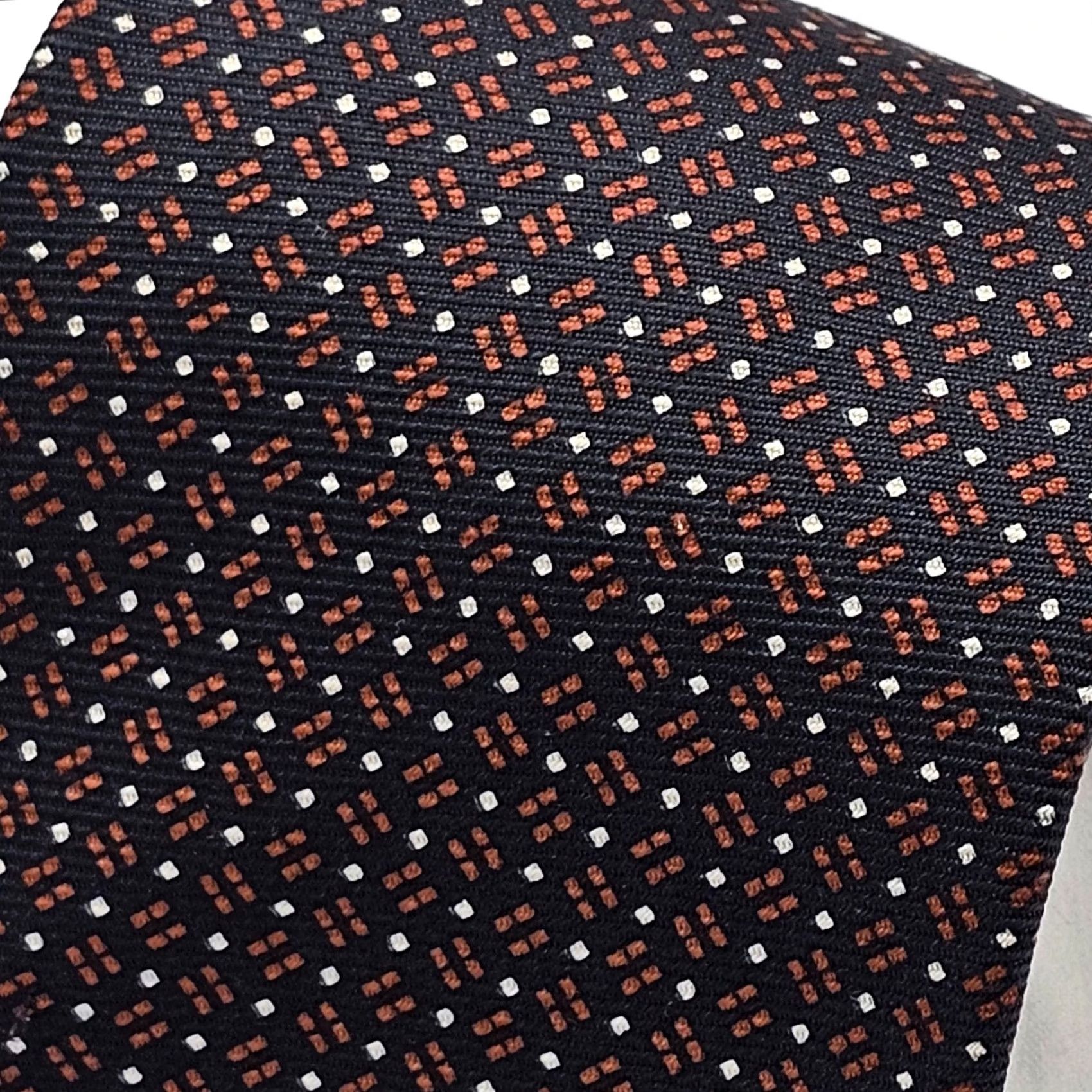 Brooks Brothers VINTAGE Brooks Brothers Makers Necktie Mens 100% Silk Tie Black Geometric 59X3.75 USA Size ONE SIZE - 2 Thumbnail