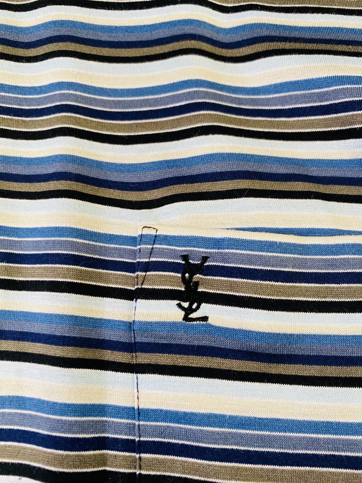 Yves Saint Laurent Yves Saint Lauren Stripe Colar Shirt Size US M / EU 48-50 / 2 - 9 Thumbnail