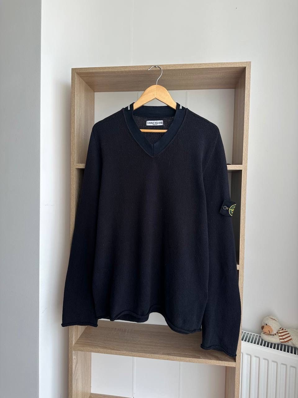 Stone Island × Vintage Vintage Stone Island Black Sweater Size US L / EU 52-54 / 3 - 8 Thumbnail