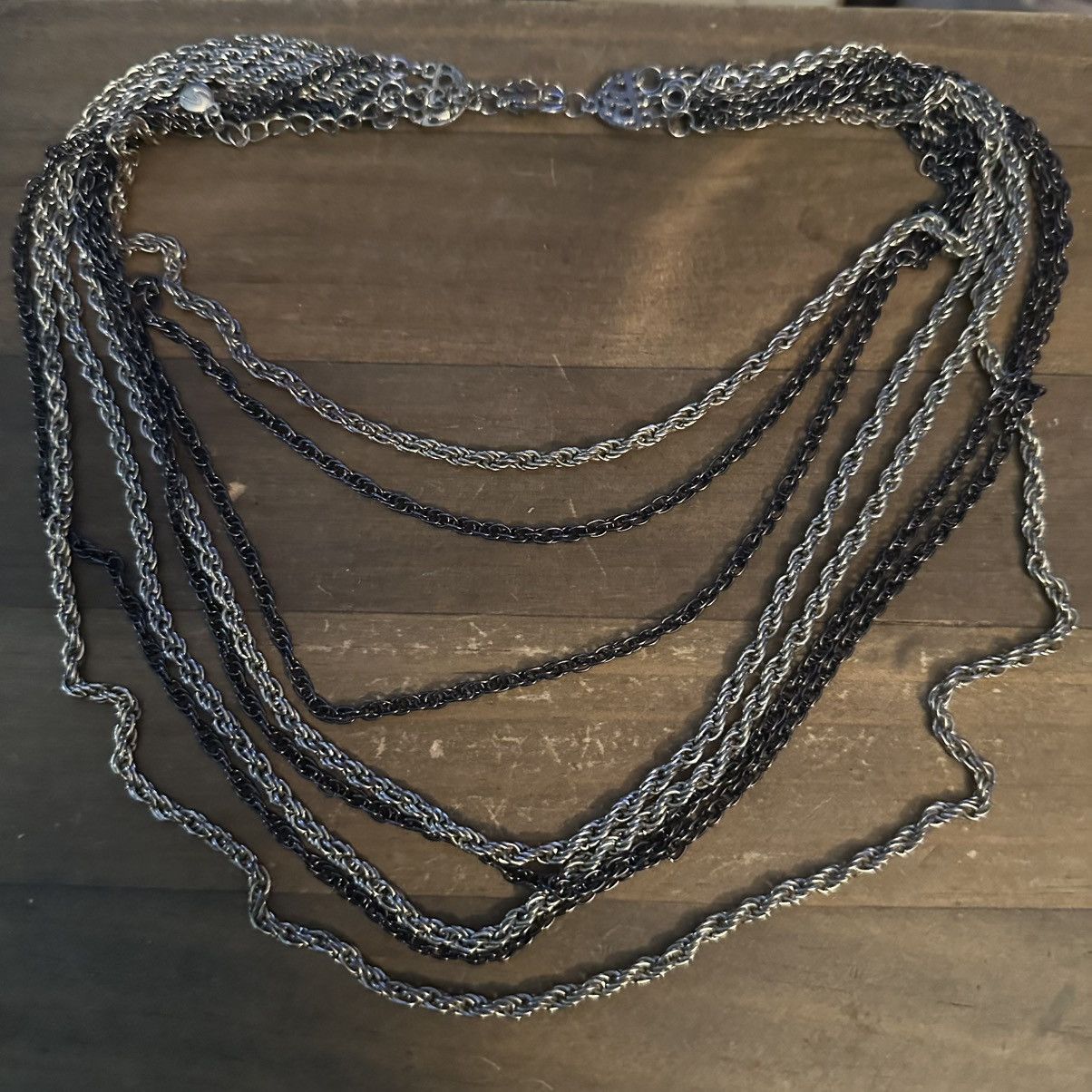 Other Black and gold tone multi chain layered necklace Size ONE SIZE - 2 Thumbnail
