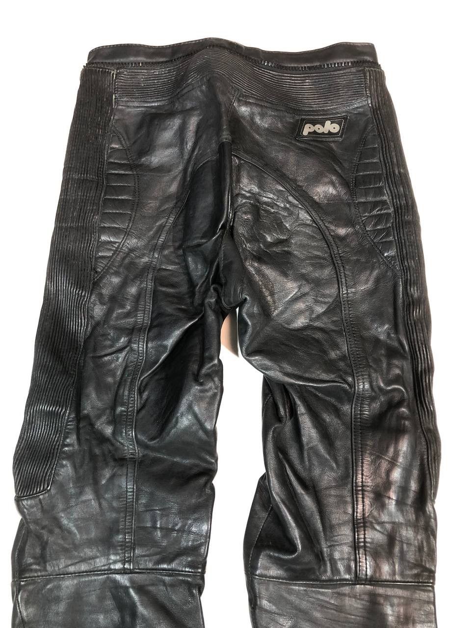 Leather × Vintage Polo Racing Moto Biker Leather Pants Vintage Size US 29 - 7 Thumbnail
