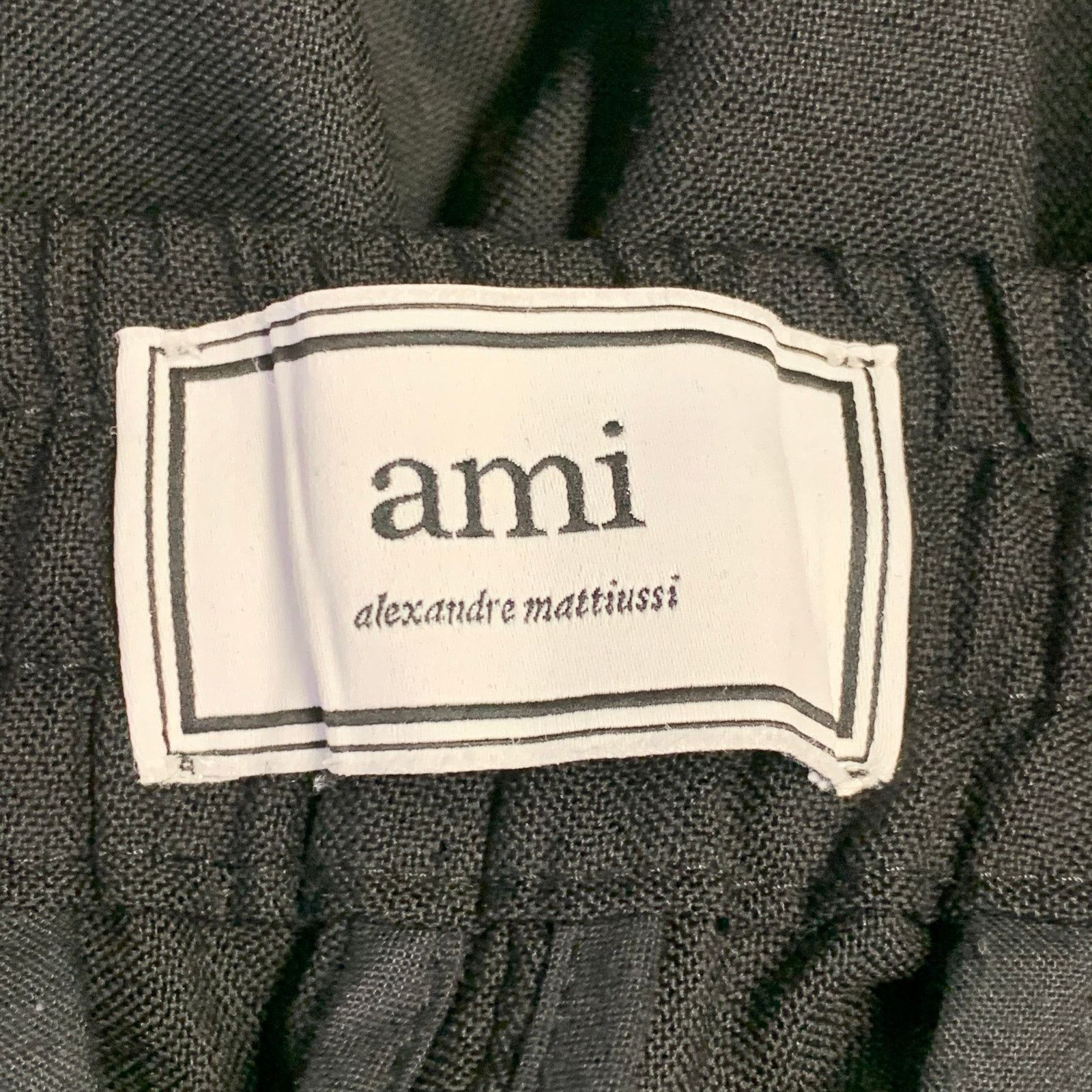 AMI Size 28 Black Virgin Wool Pleated Drawstring Dress Pants Size US 28 / EU 44 - 5 Thumbnail