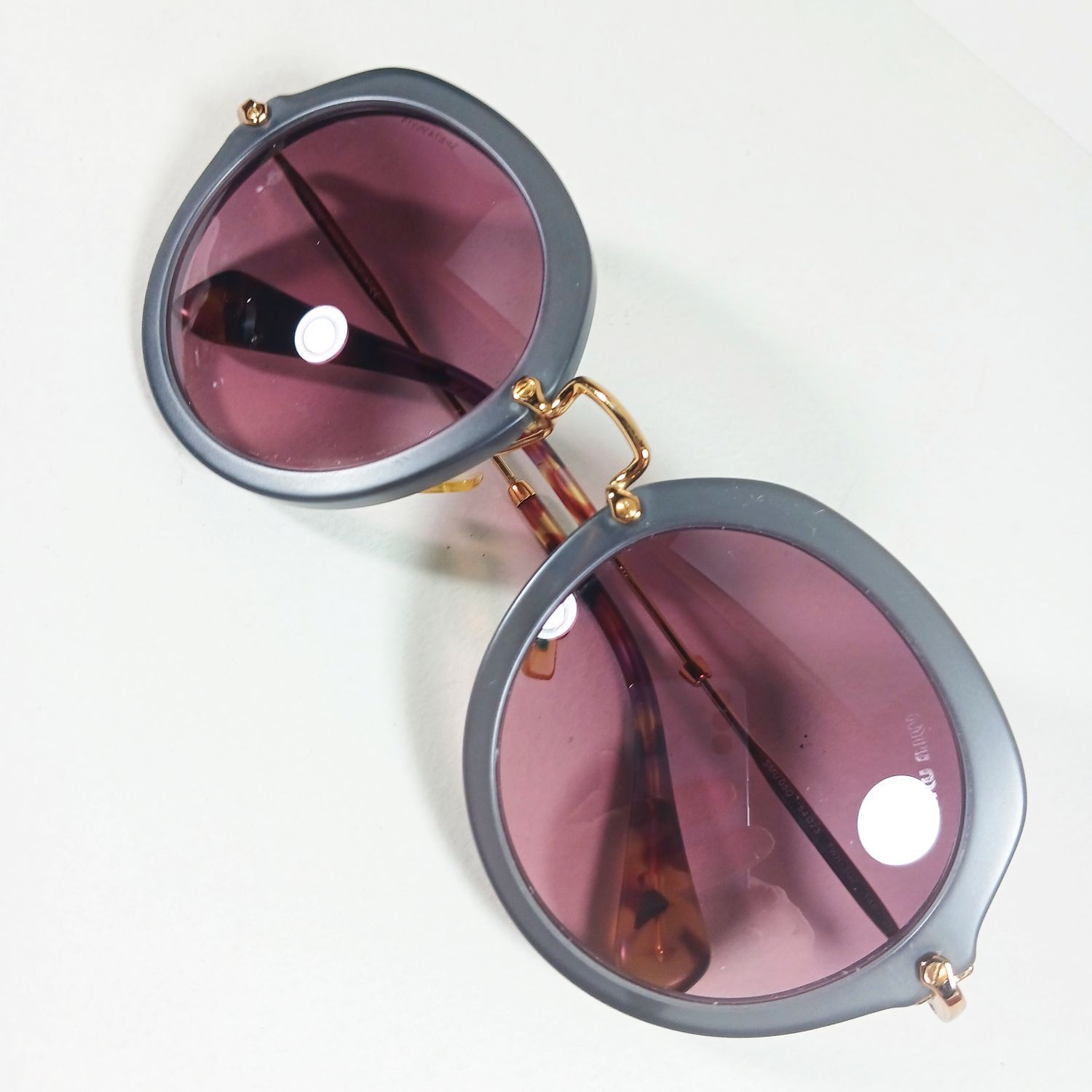 Miu Miu Miu Miu SMU05Q Gray/Brown Oversize Round Sunglasses w/Case Size ONE SIZE - 5 Thumbnail