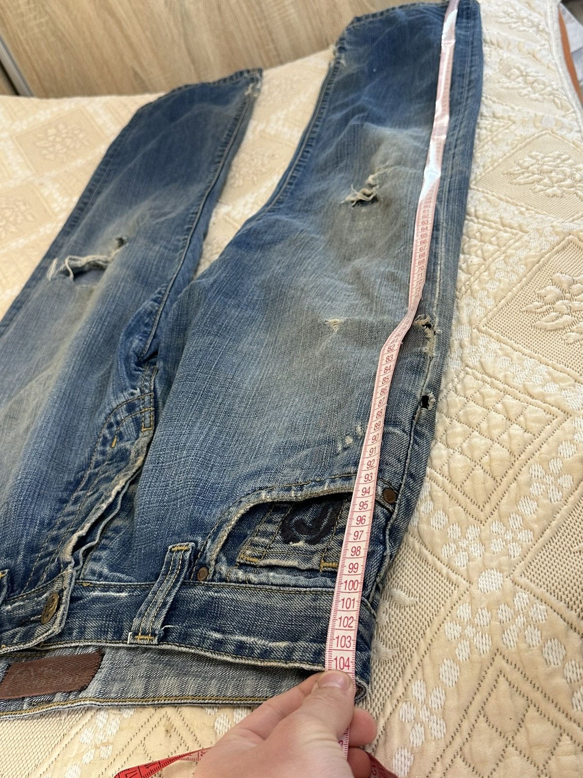 Firetrap 🔥 Vintage Firetrap Distressed Denim Japanese Baggy Jeans Y2K Size US 30 / EU 46 - 12 Thumbnail