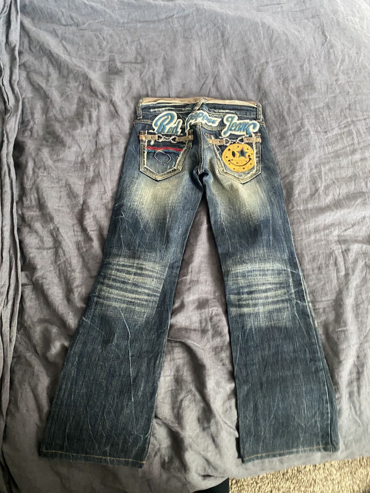 Japanese Brand vintage flared red pepper jeans Size 24" / US 00 / IT 34 - 2 Thumbnail
