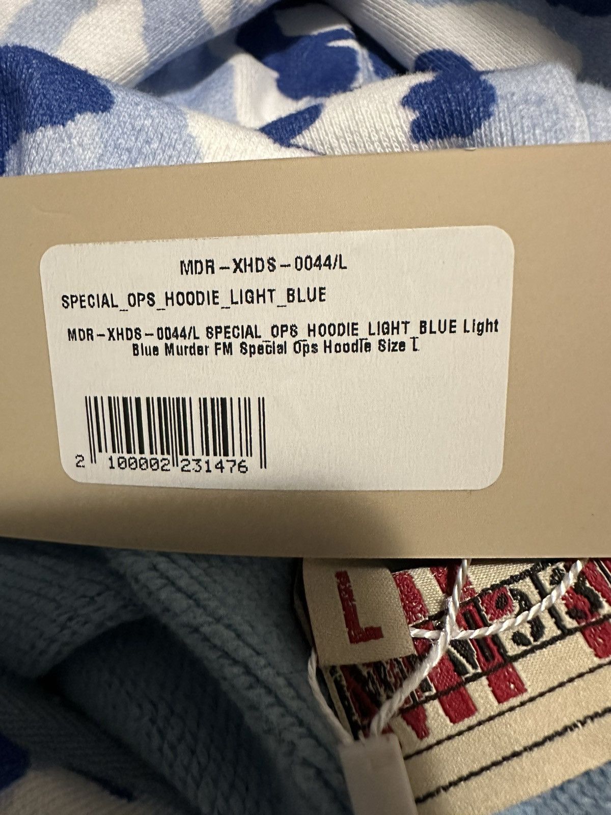 murd333r.fm Murd33r FM Special Ops Light Blue Hoodie Size US L / EU 52-54 / 3 - 6 Thumbnail