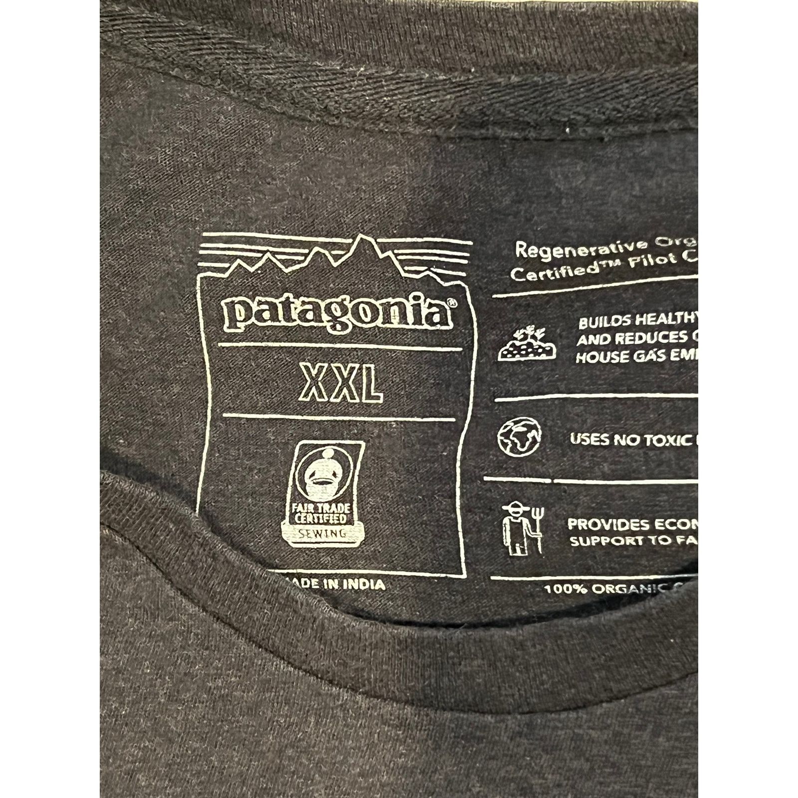 Patagonia Patagonia Pocket T-Shirt Black Charcoal Gray Mens XXL Size US XXL / EU 58 / 5 - 3 Thumbnail