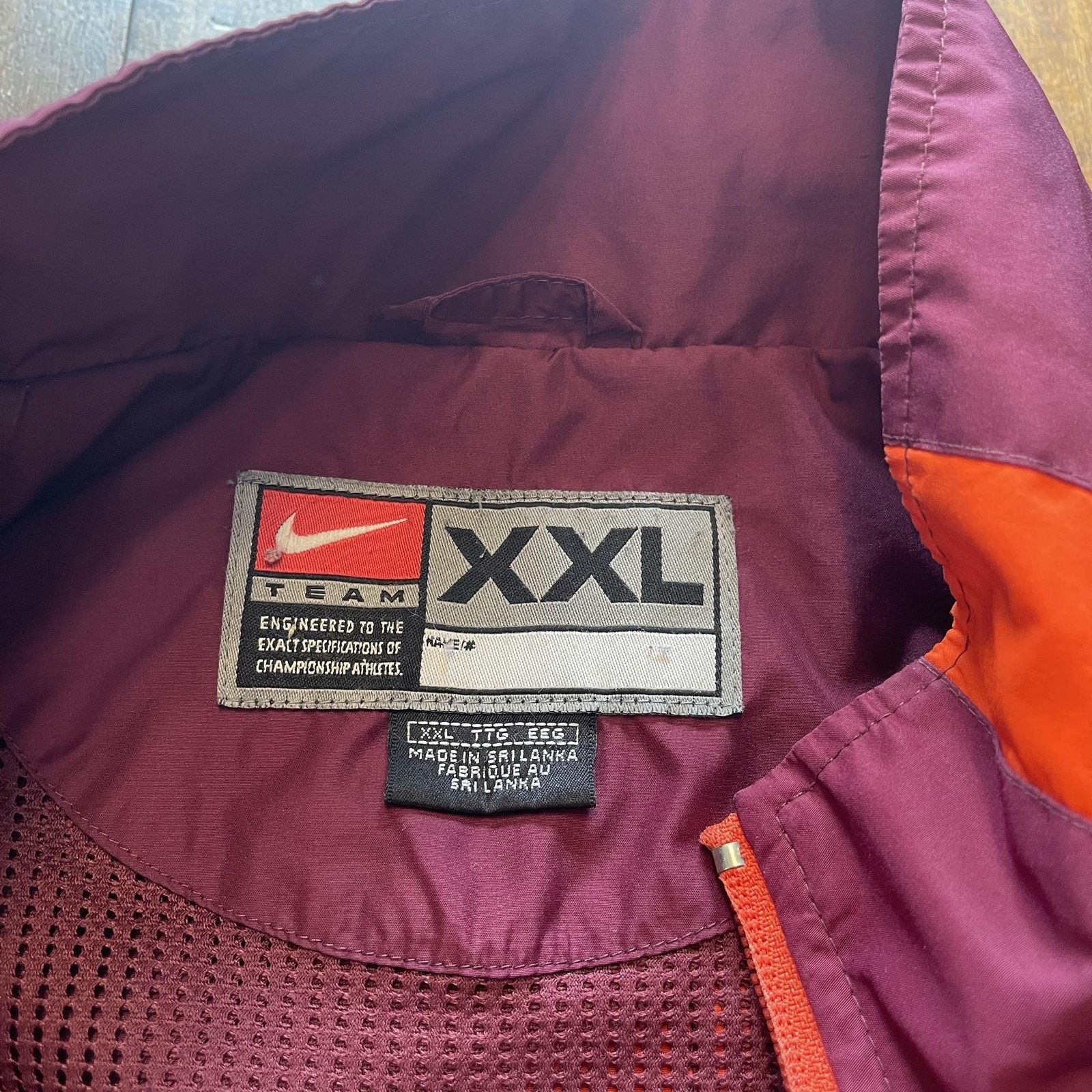 Nike Virginia Tech Hokies Jacket 2XL Maroon Nike ClimaFit VT XXL Size US XXL / EU 58 / 5 - 11 Thumbnail