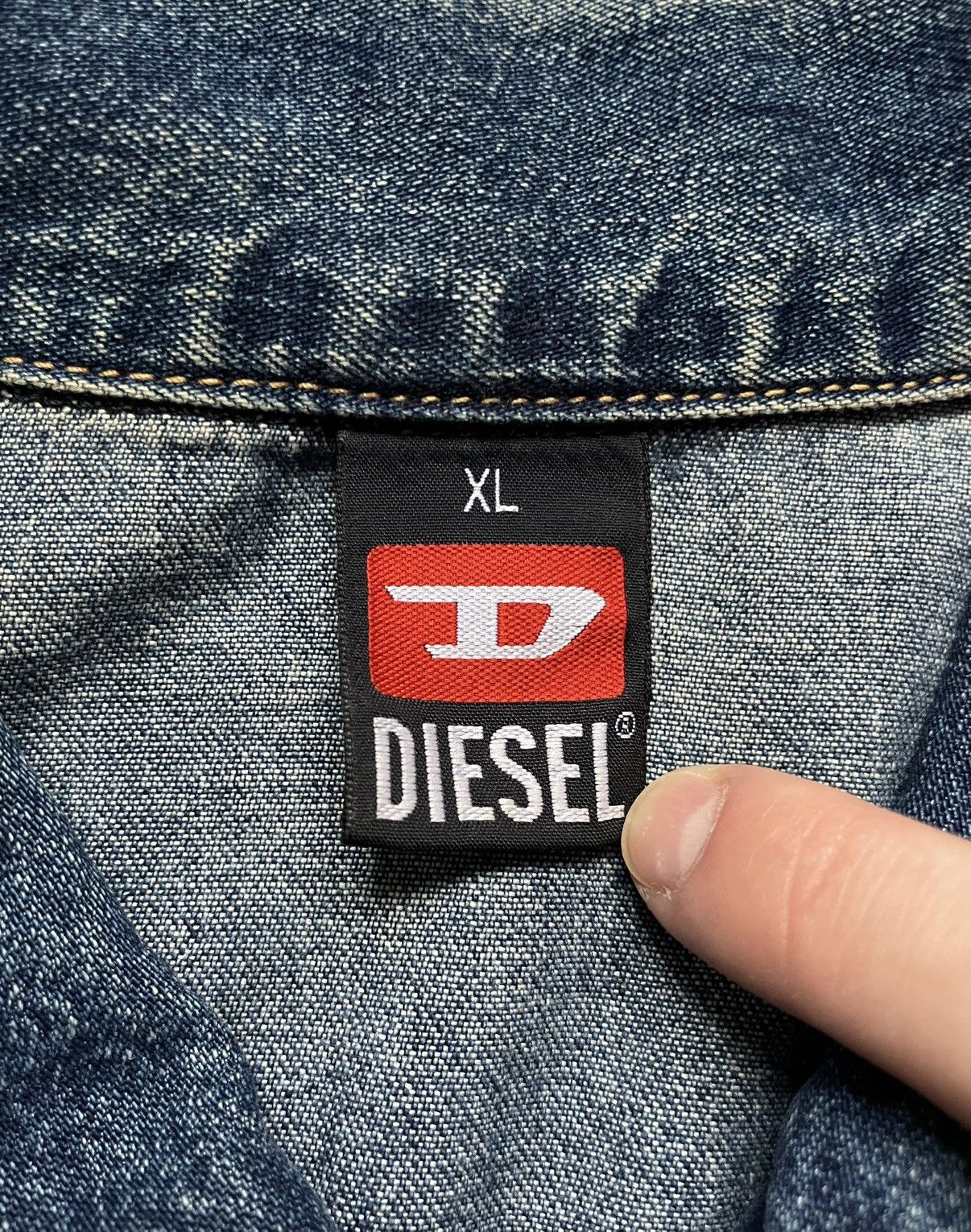 Diesel × Vintage Vintage Archive Diesel Women’s Denim Jacket Logo XL Blue Size XL / US 12-14 / IT 48-50 - 11 Thumbnail