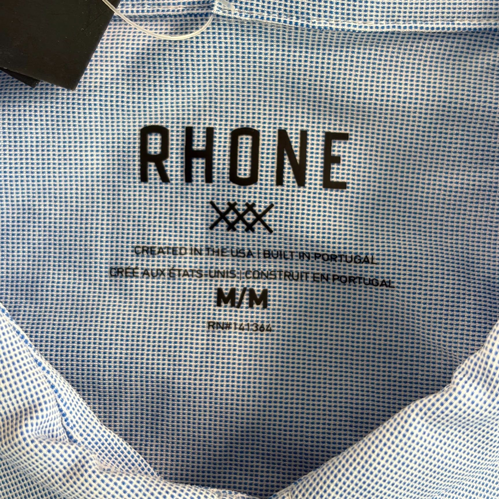 Rhone Rhone Commuter Classic Fit Performance Shirt Blue Men M Slimming Stretch All Seasons Button-Up Casual Workwear classic Rhone Size US M / EU 48-50 / 2 - 2 Thumbnail