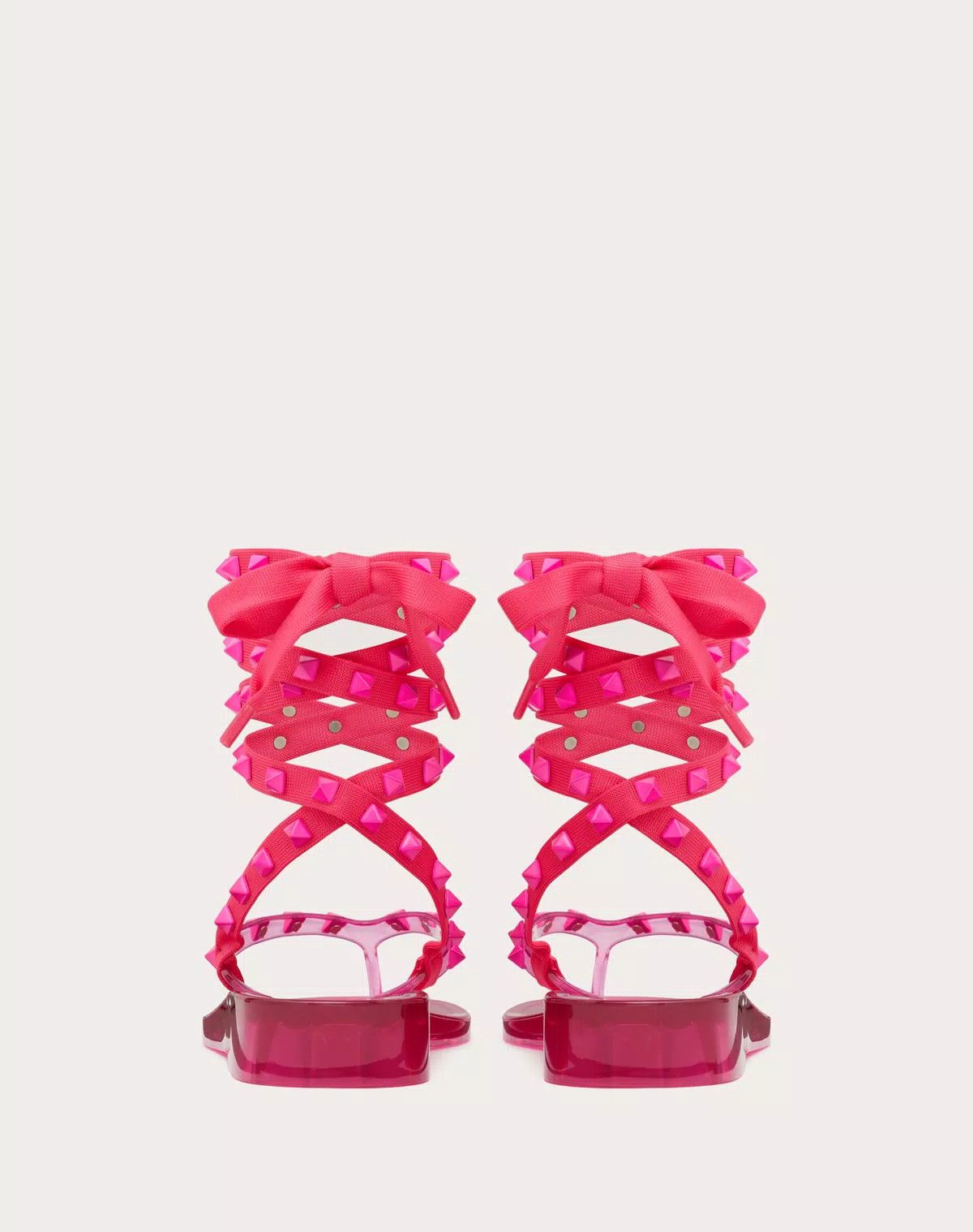 Valentino o1s1wg110625 Rockstud Rubber Thong Sandal in Pink Size US 8 / IT 38 - 3 Thumbnail