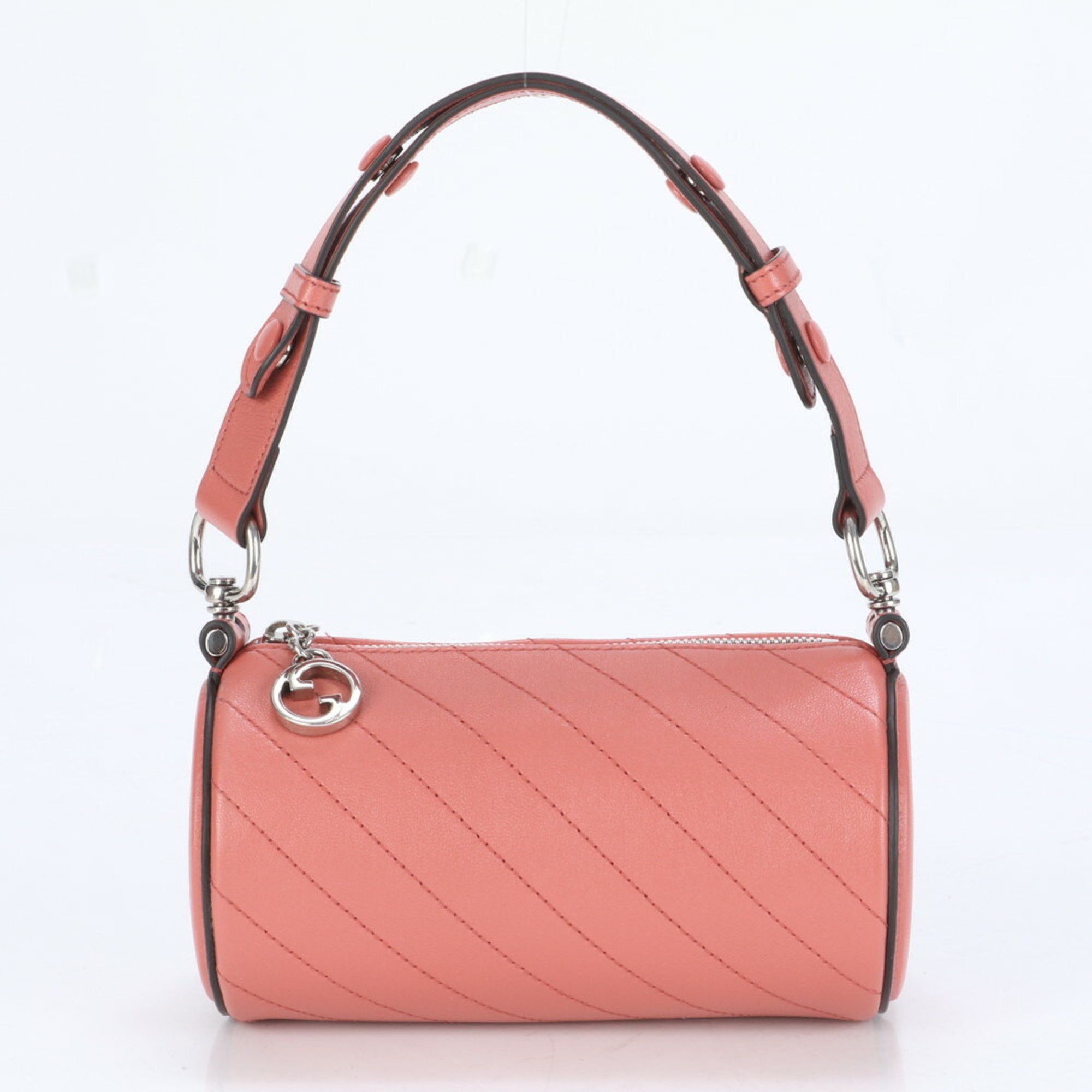 Gucci Blondie Mini Leather Shoulder Bag Tote Handbag Pink Women's