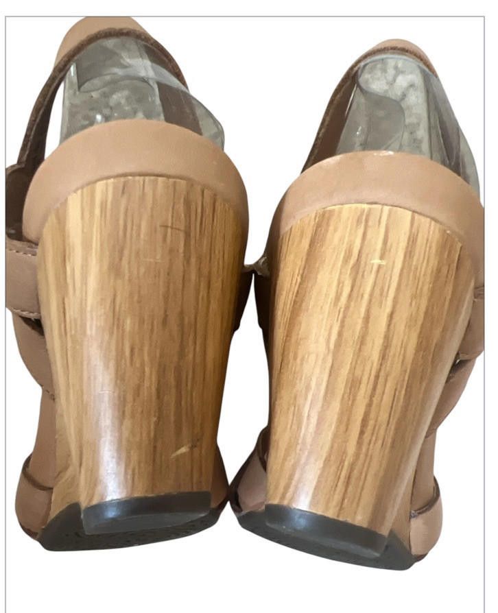 Clarks Clarks Artisan Wedge Sandals Size 6.5 Tan Brown Leather Size US 6.5 / IT 36.5 - 4 Thumbnail
