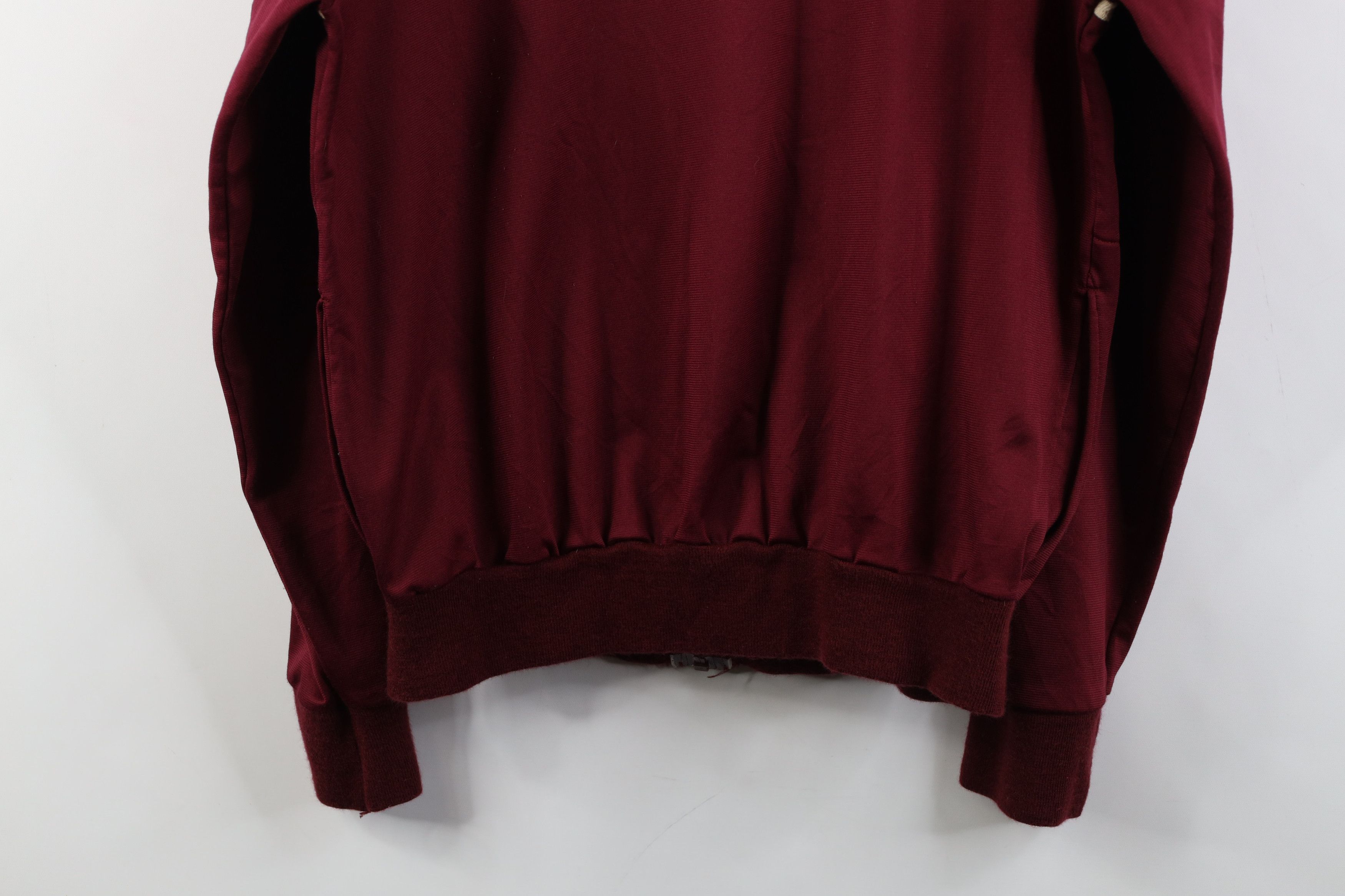 Vintage Vintage 70s Streetwear Warm Up Track Tennis Jacket Burgundy Size US L / EU 52-54 / 3 - 13 Thumbnail