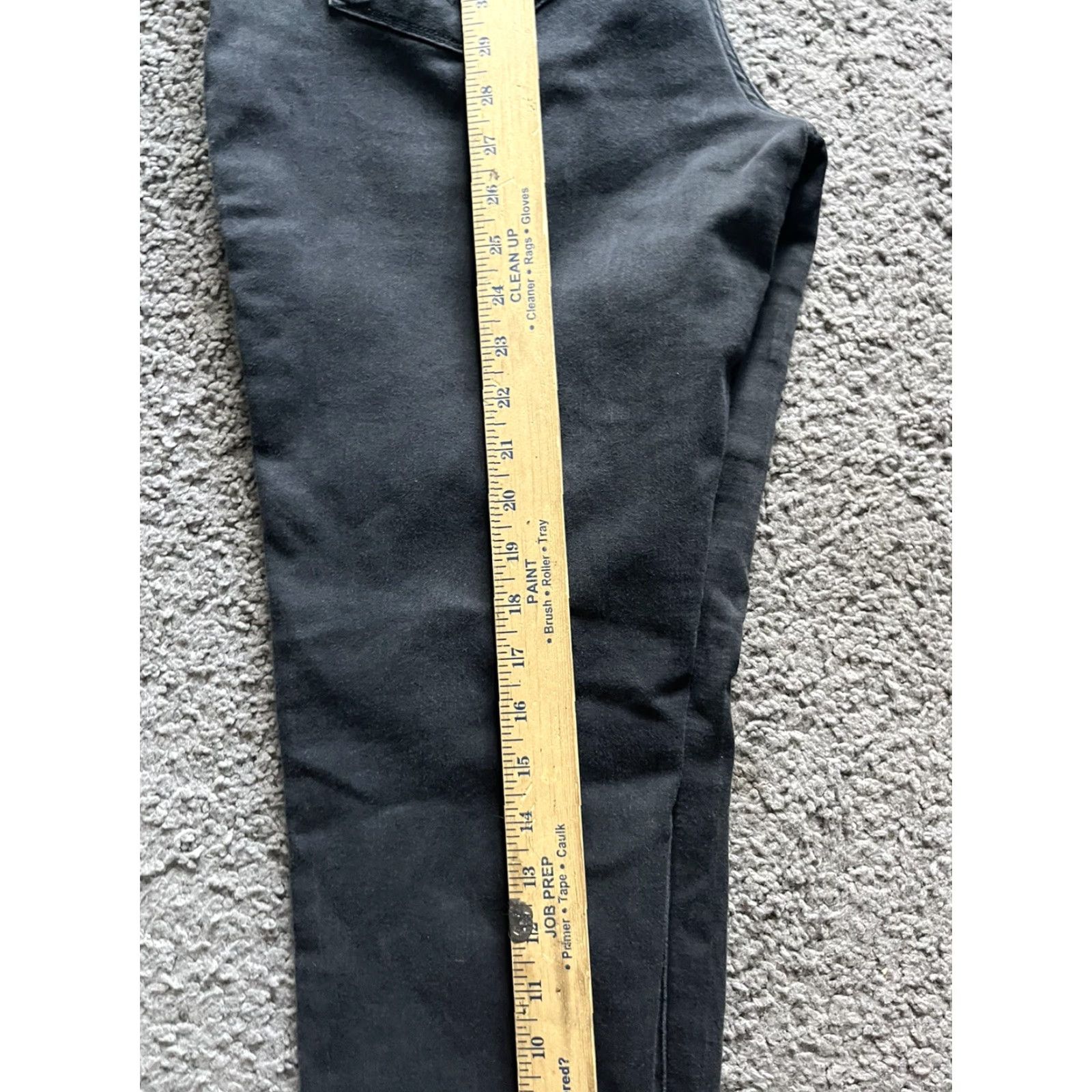 Vintage Women’s Seven7 Mid Rise Skinny Jeans Tapered Ankle Black Distress 14 Size 36" / US 14 / IT 50 - 7 Thumbnail