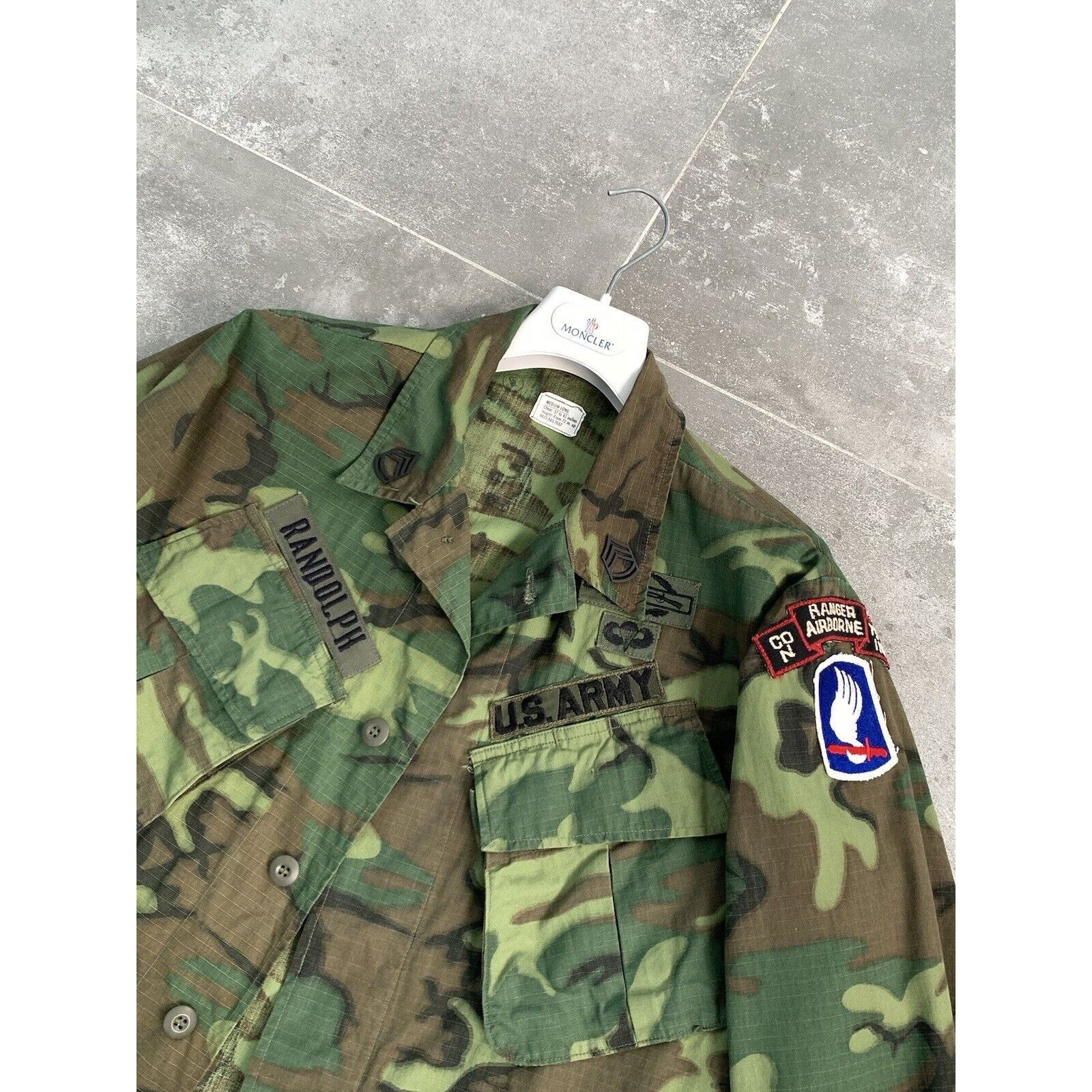 Vintage Mens US ARMY Ranger Airborne 75th Inf VIETNAM WAR Jacket M-L Size US L / EU 52-54 / 3 - 4 Thumbnail