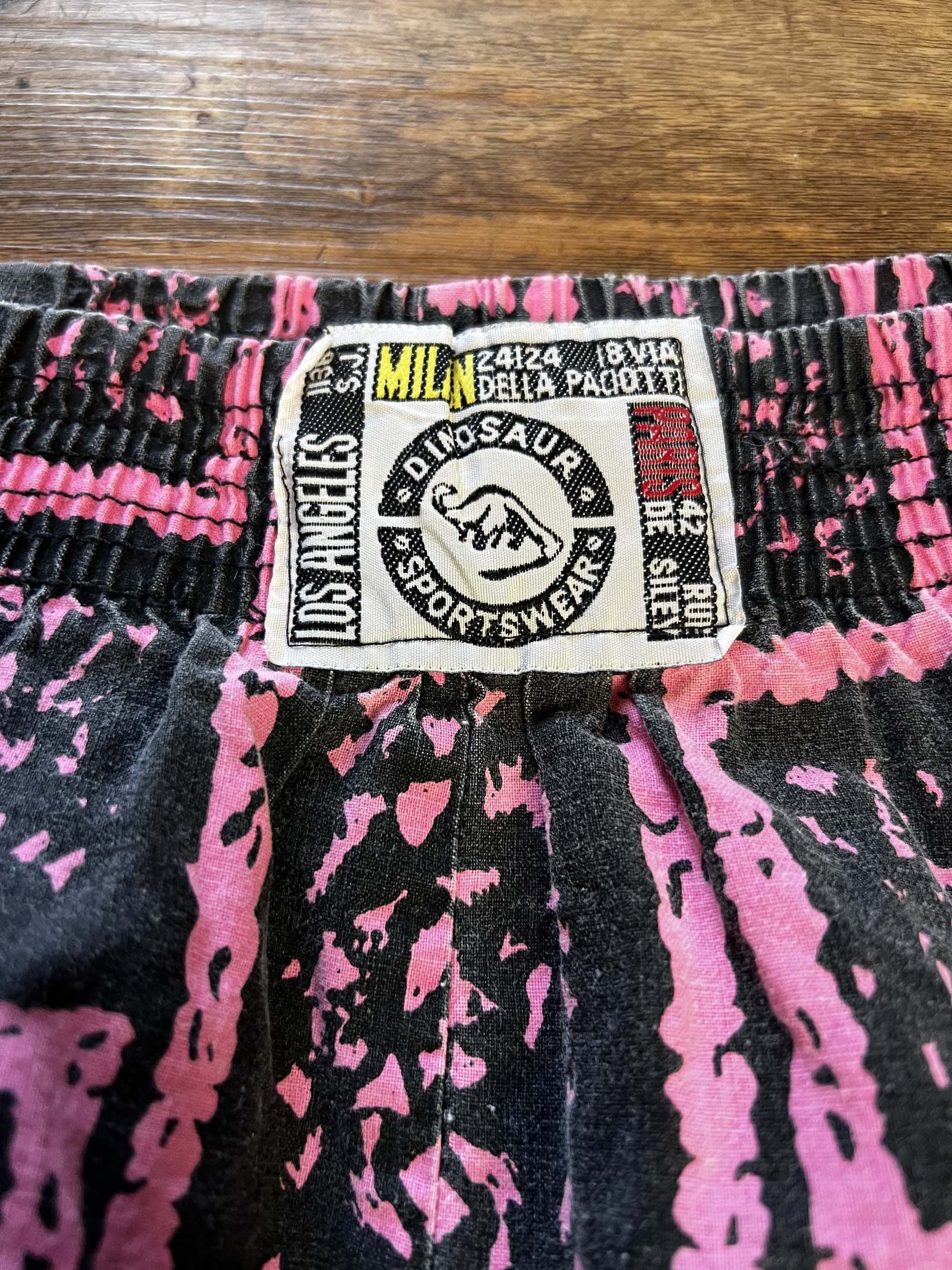 Vintage Vintage 1980's Dinosaur Sportswear Pink Parachute Pants Size US 35 - 3 Thumbnail