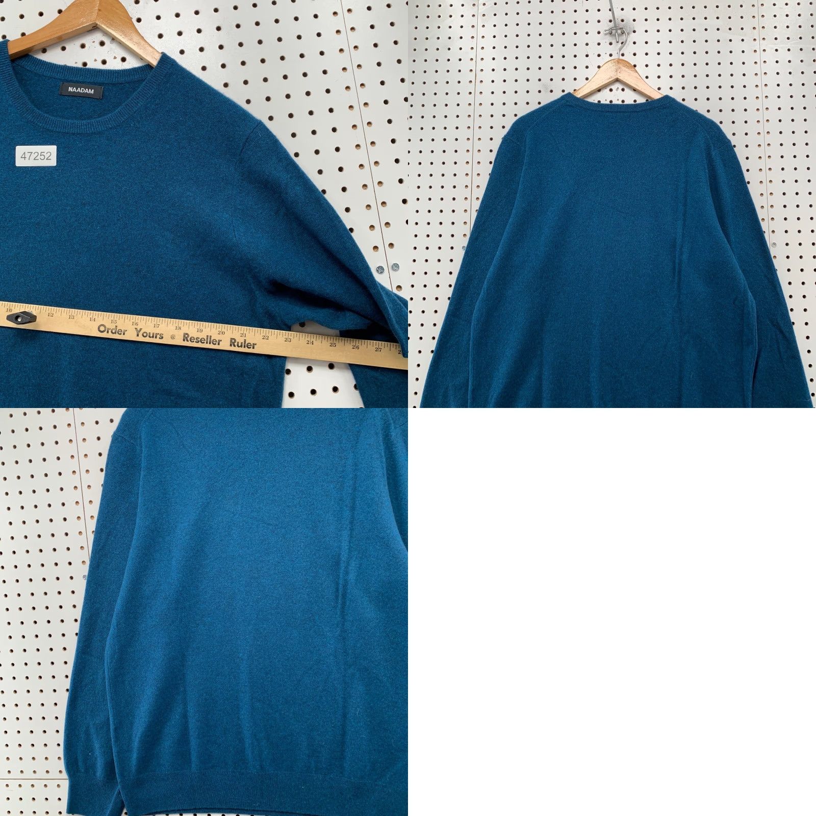 Naadam 100% Cashmere Sweater Mens XL Blue Crewneck Soft Cozy Business Work Shirt