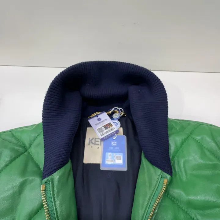 Kenzo KENZO Classic Comfortable Green Leather Jacket -2507 Size US M / EU 48-50 / 2 - 5 Thumbnail