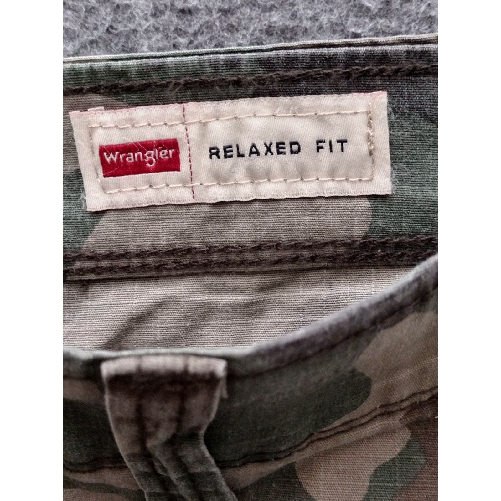 Wrangler Wrangler Cargo Shorts Camo 48 Men's Relaxed Inseam 10" Elastic Drawstring Pockets Cotton Polyester Cotton Blend Clothing Casual 90s Mens Size US 32 / EU 48 - 5 Thumbnail