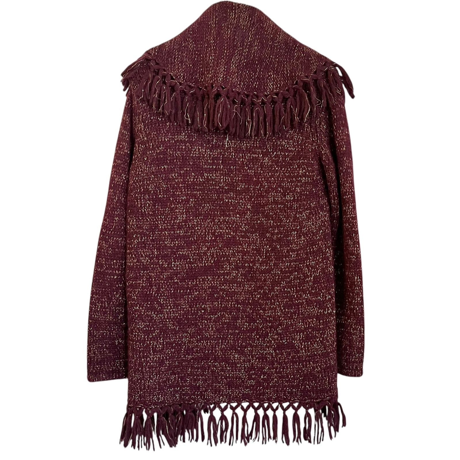 LoveShackFancy LoveShackFancy Tassel Shawl Baby Alpaca Cardigan Sweater Size XS / US 0-2 / IT 36-38 - 2 Thumbnail