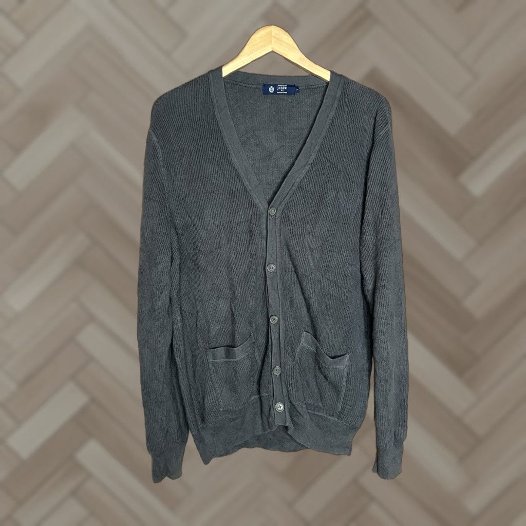 J.Crew J.CREW Mens Cardigan Sweater Blue 100% cotton Size L Long Sleeve Button Up Knit Regular Mens Size US L / EU 52-54 / 3 - 1 Thumbnail