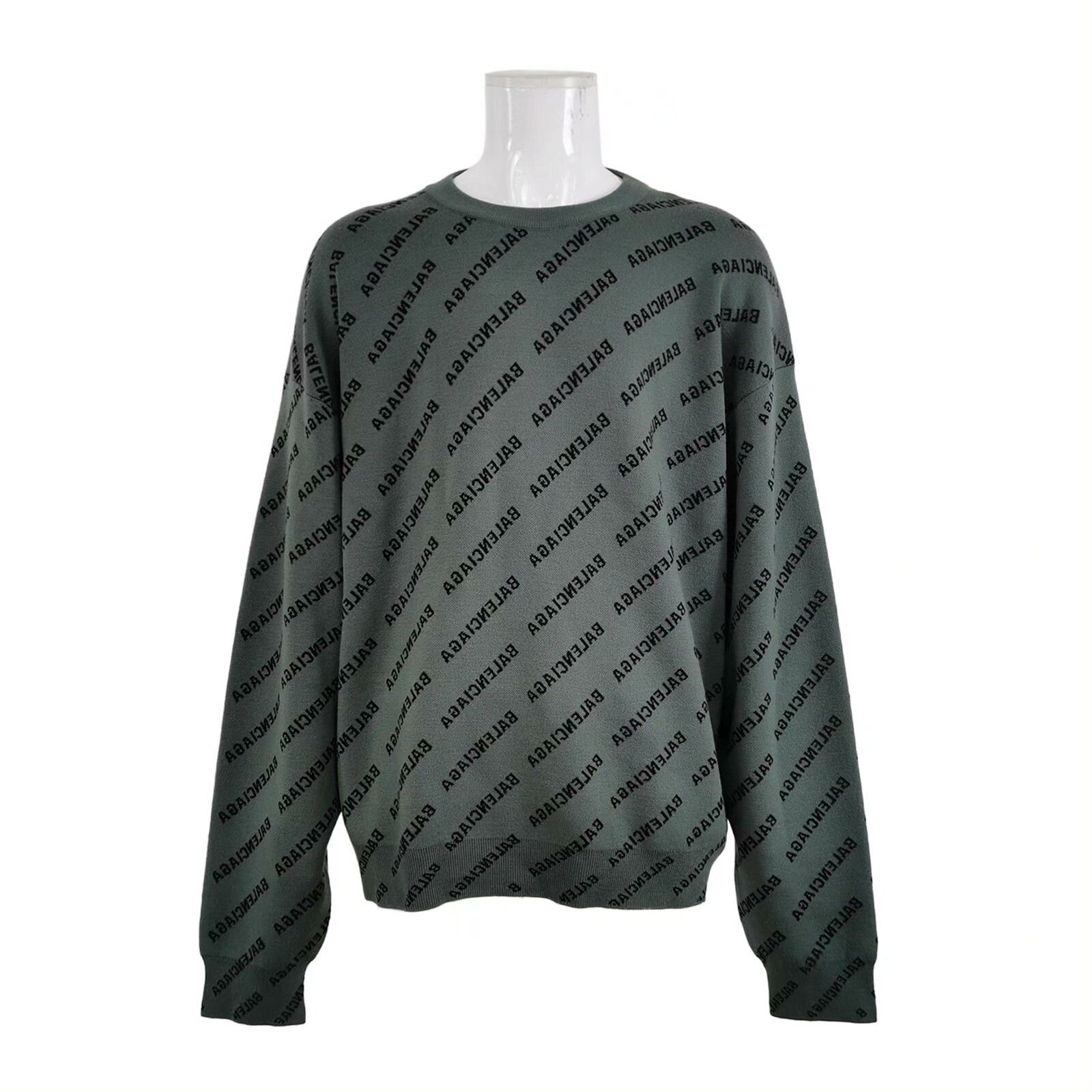 Balenciaga Balenciaga Wool Blend Letter Print Crewneck Long-Sleeve Sweater XL Size US XL / EU 56 / 4 - 1 Thumbnail