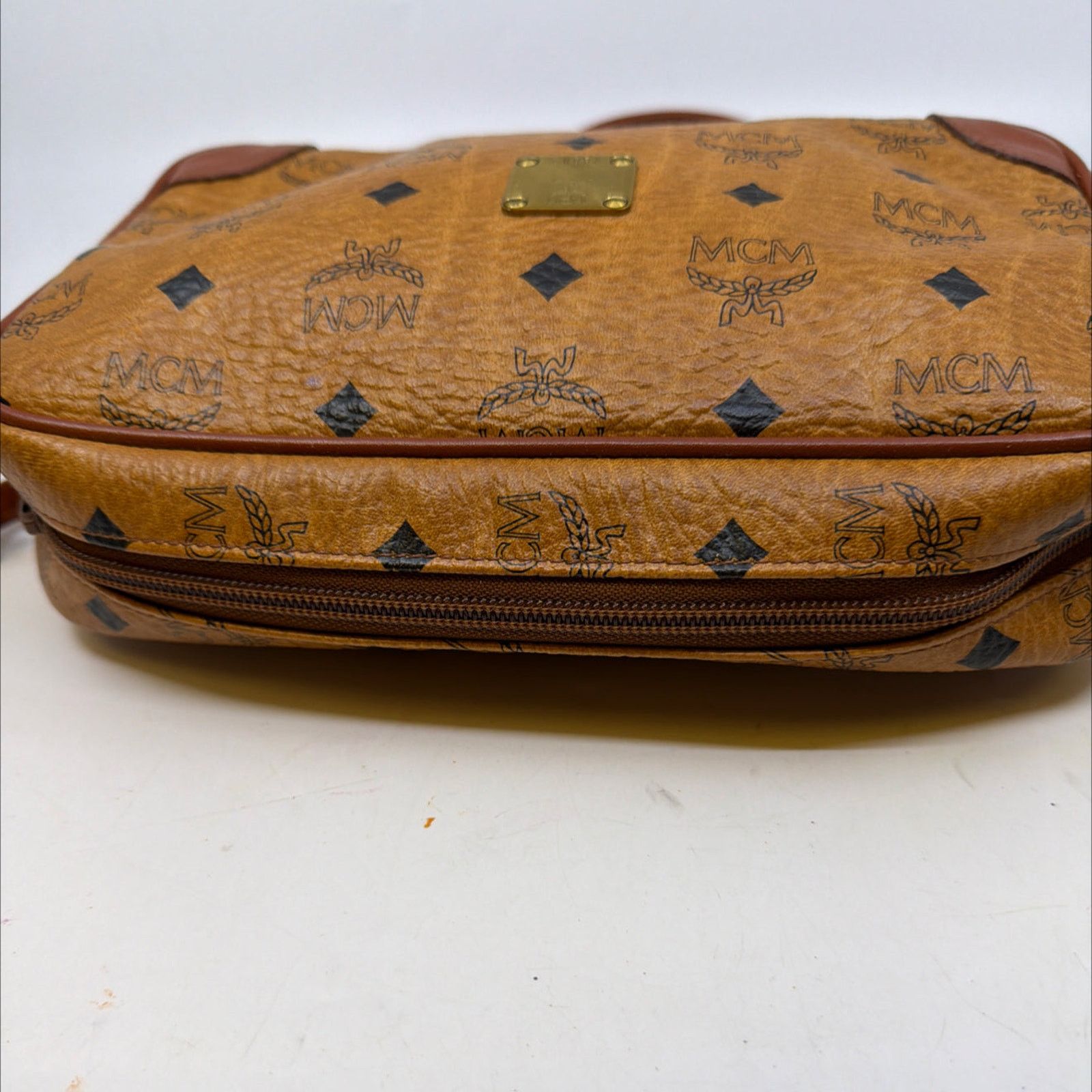 MCM MCM Visetos Camera Cognac Coated Canvas Crossbody Bag Size ONE SIZE - 5 Thumbnail