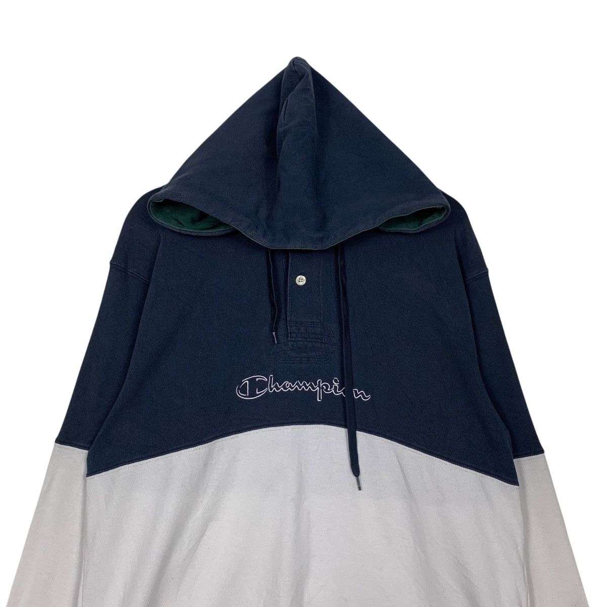 Champion CHAMPION Center Logo Half Button Pullover Hoodie #2429-C109 Size US M / EU 48-50 / 2 - 2 Thumbnail