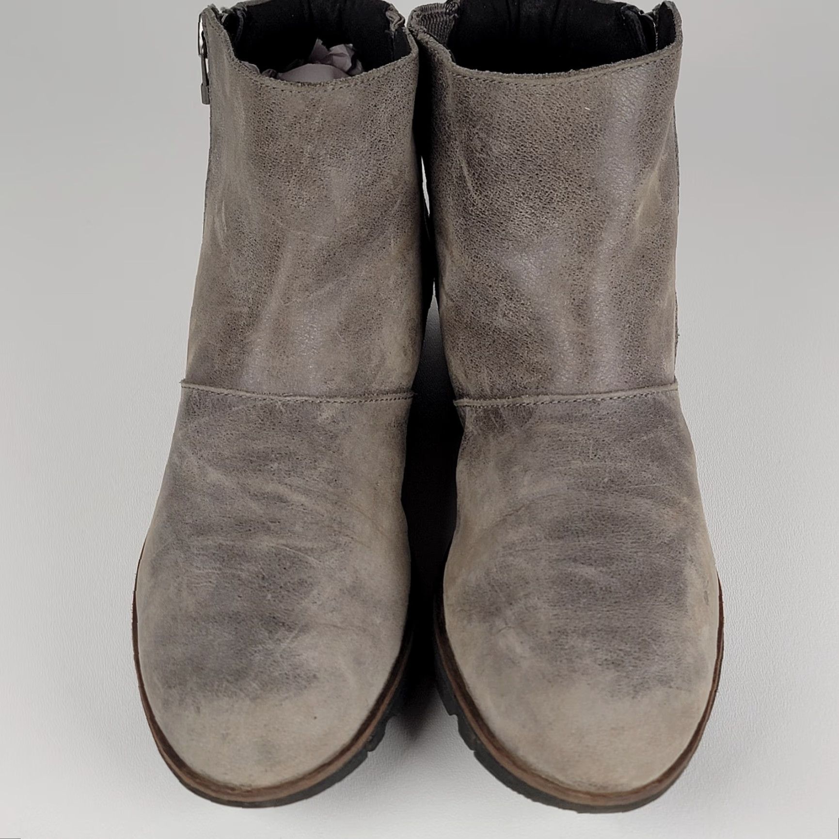 SOREL Sorel Harlow Chelsea Ankle Boots Women Slip-On Gray Suede Leather Round Toe Casual Travel US 8.5 Size US 7 / IT 37 - 2 Thumbnail
